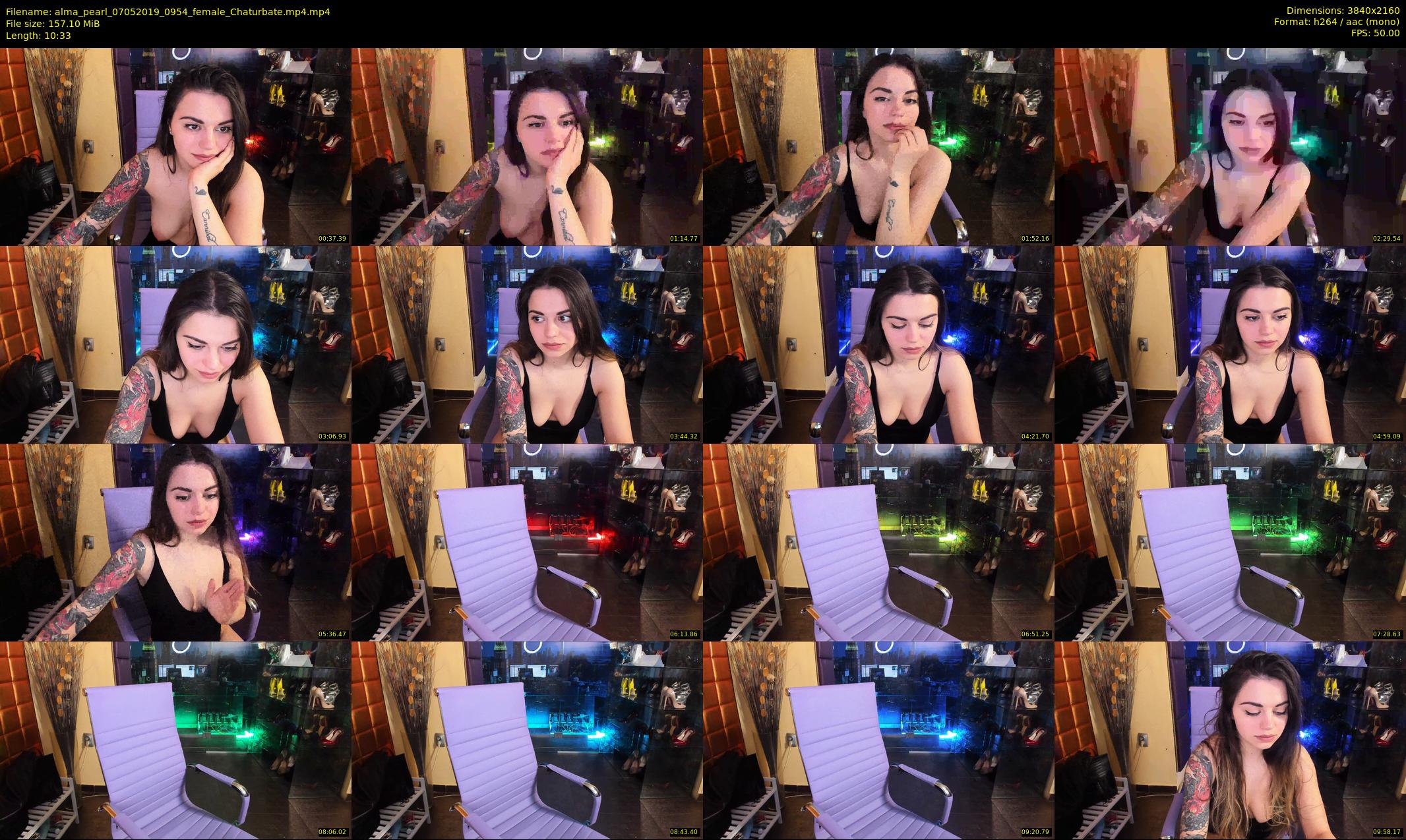 alma_pearl — 11 minute Chaturbate female cam show recording, 4K, May 7, 2019