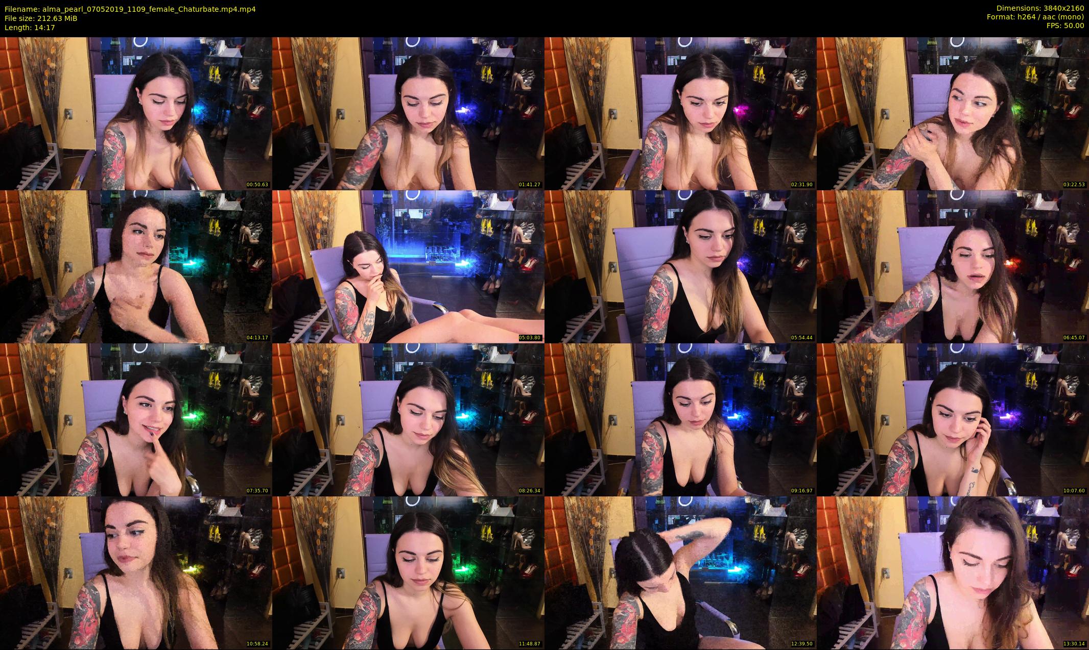 alma_pearl — 15 minute Chaturbate female cam show recording, 4K, May 7, 2019