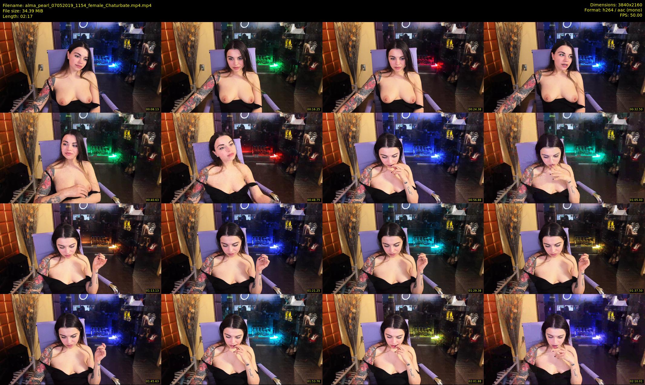 alma_pearl — 3 minute Chaturbate female cam show recording, 4K, May 7, 2019
