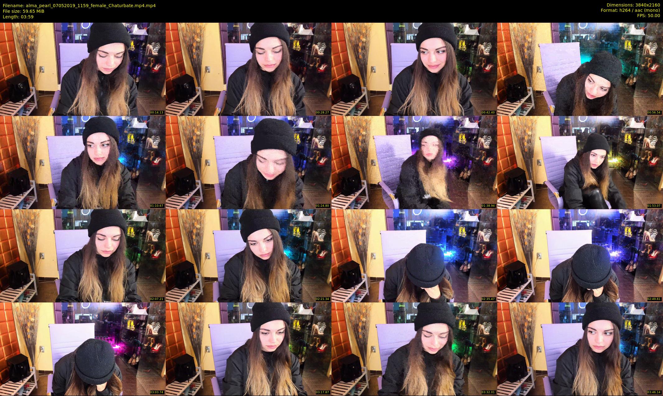 alma_pearl — 4 minute Chaturbate female cam show recording, 4K, May 7, 2019