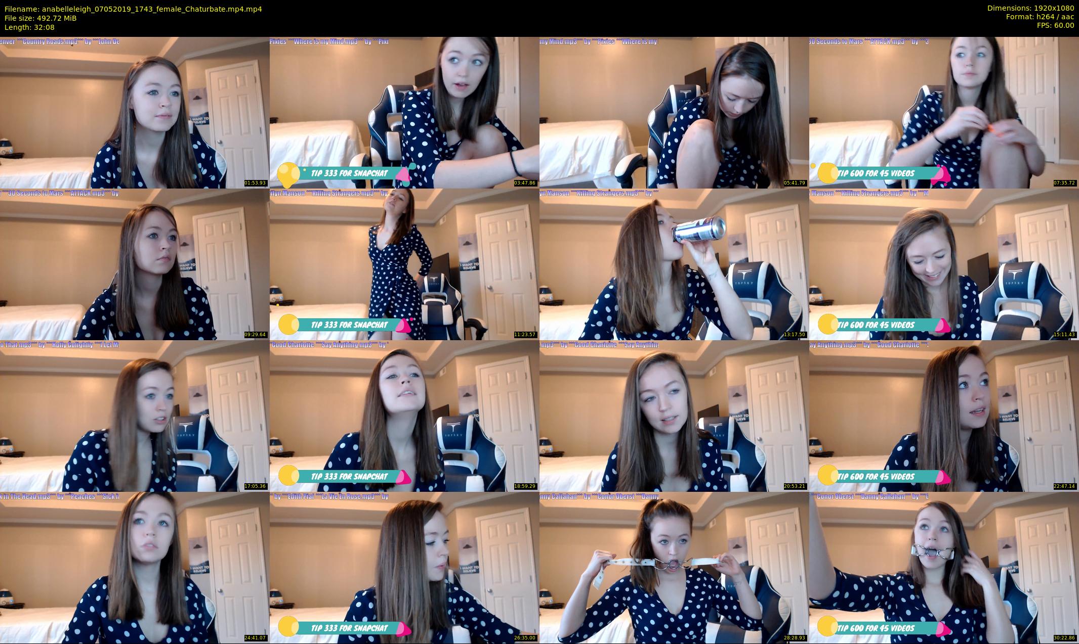 anabelleleigh — 33 minute Chaturbate female cam show recording, 1080p, May 7, 2019