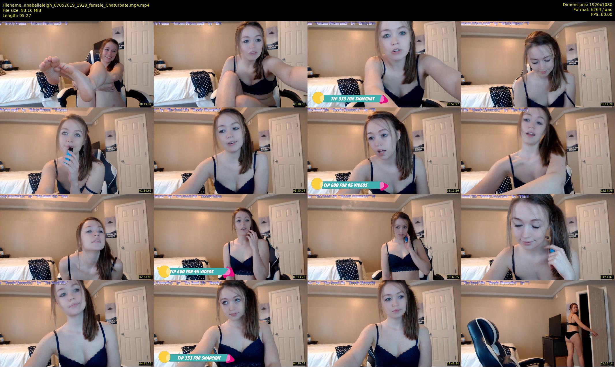 anabelleleigh — 6 minute Chaturbate female cam show recording, 1080p, May 7, 2019