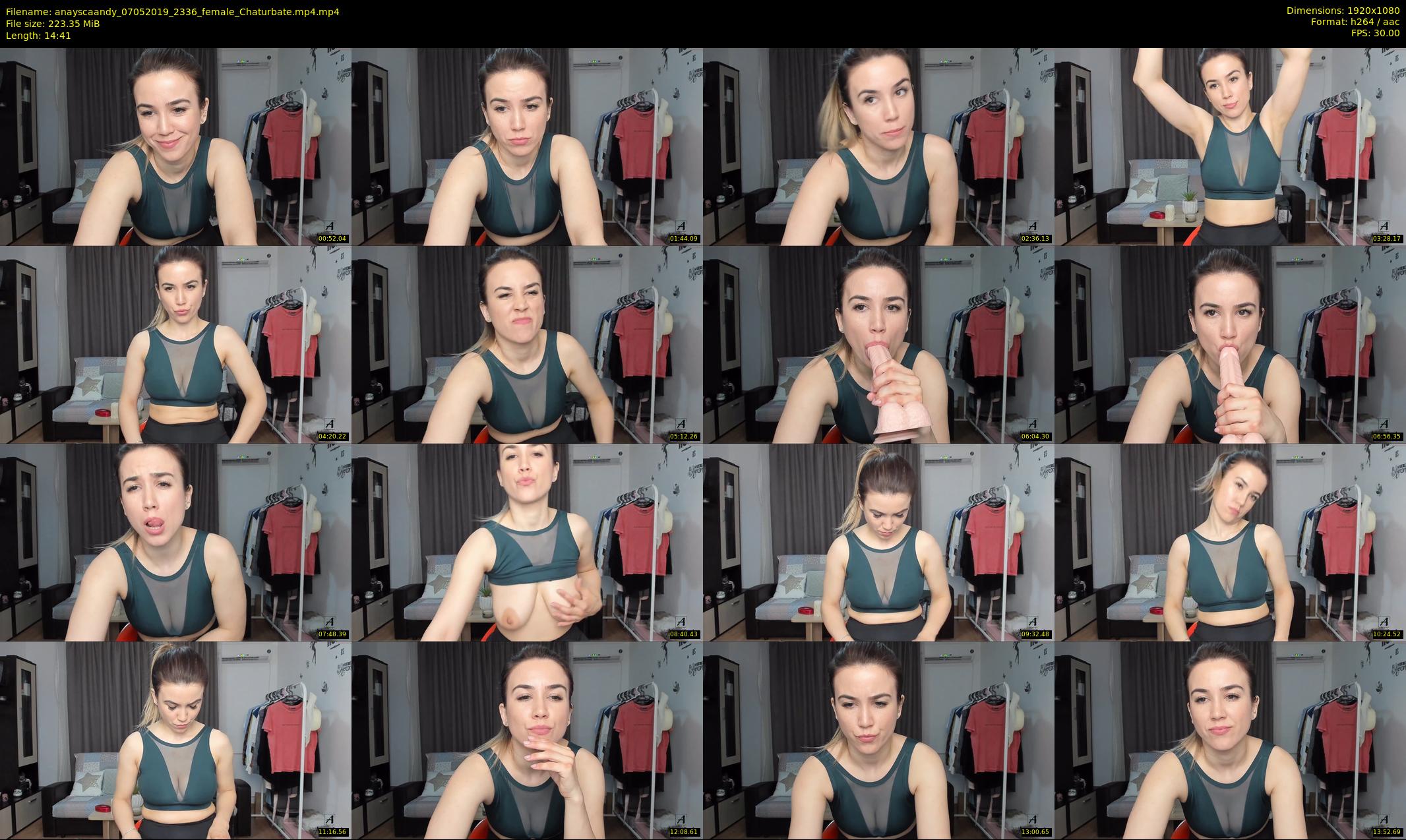 anayscaandy — 15 minute Chaturbate female cam show recording, 1080p, May 7, 2019