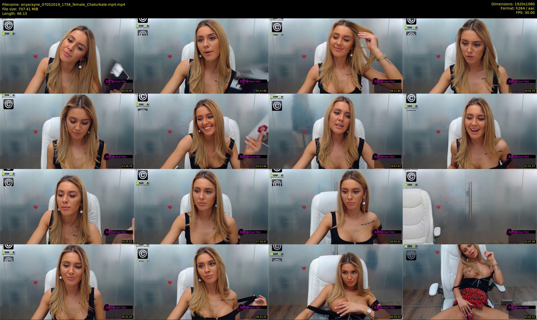 anyarayne — 47 minute Chaturbate female cam show recording, 1080p, May 7, 2019