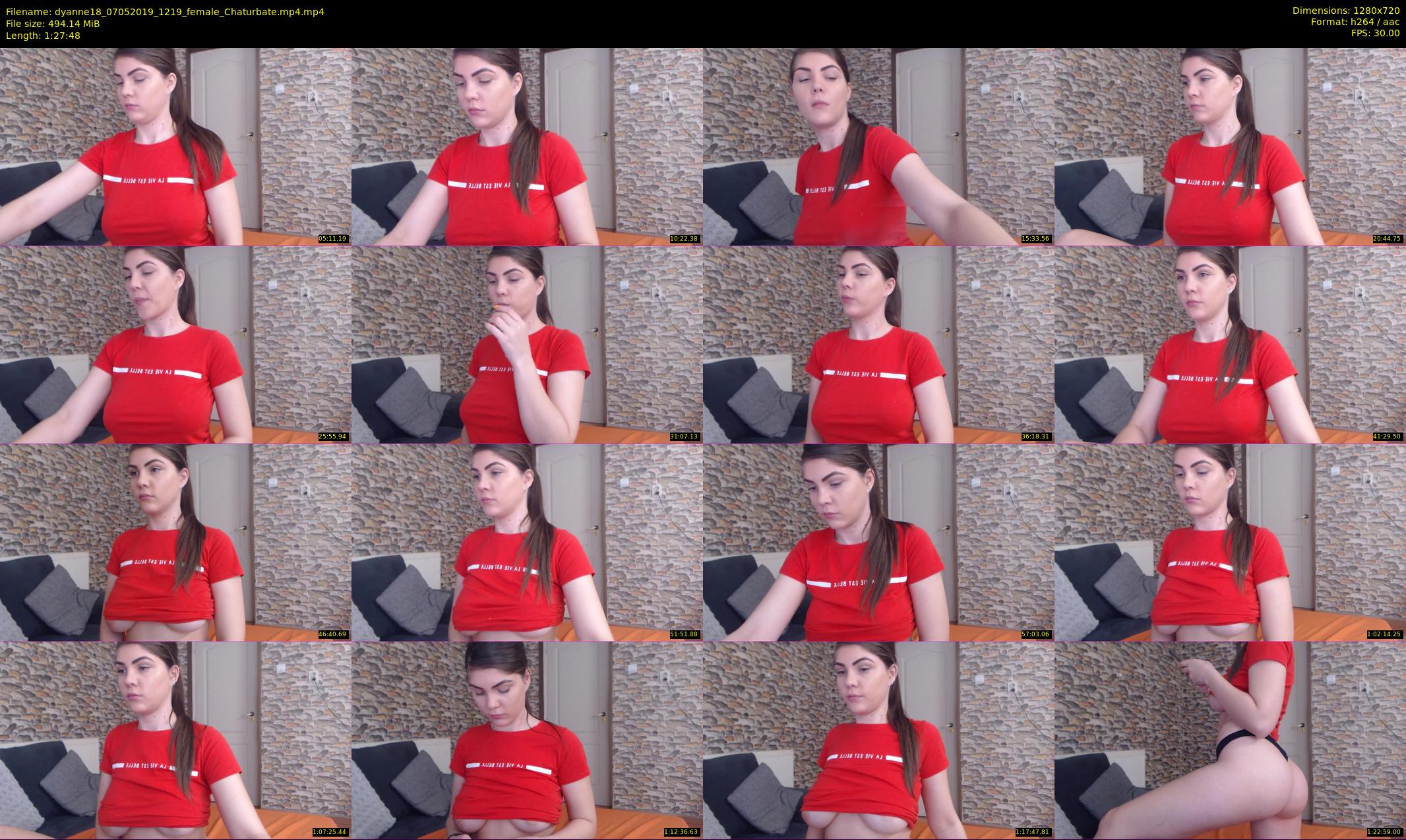 dyanne18 — 88 minute Chaturbate female cam show recording, 720p, May 7, 2019