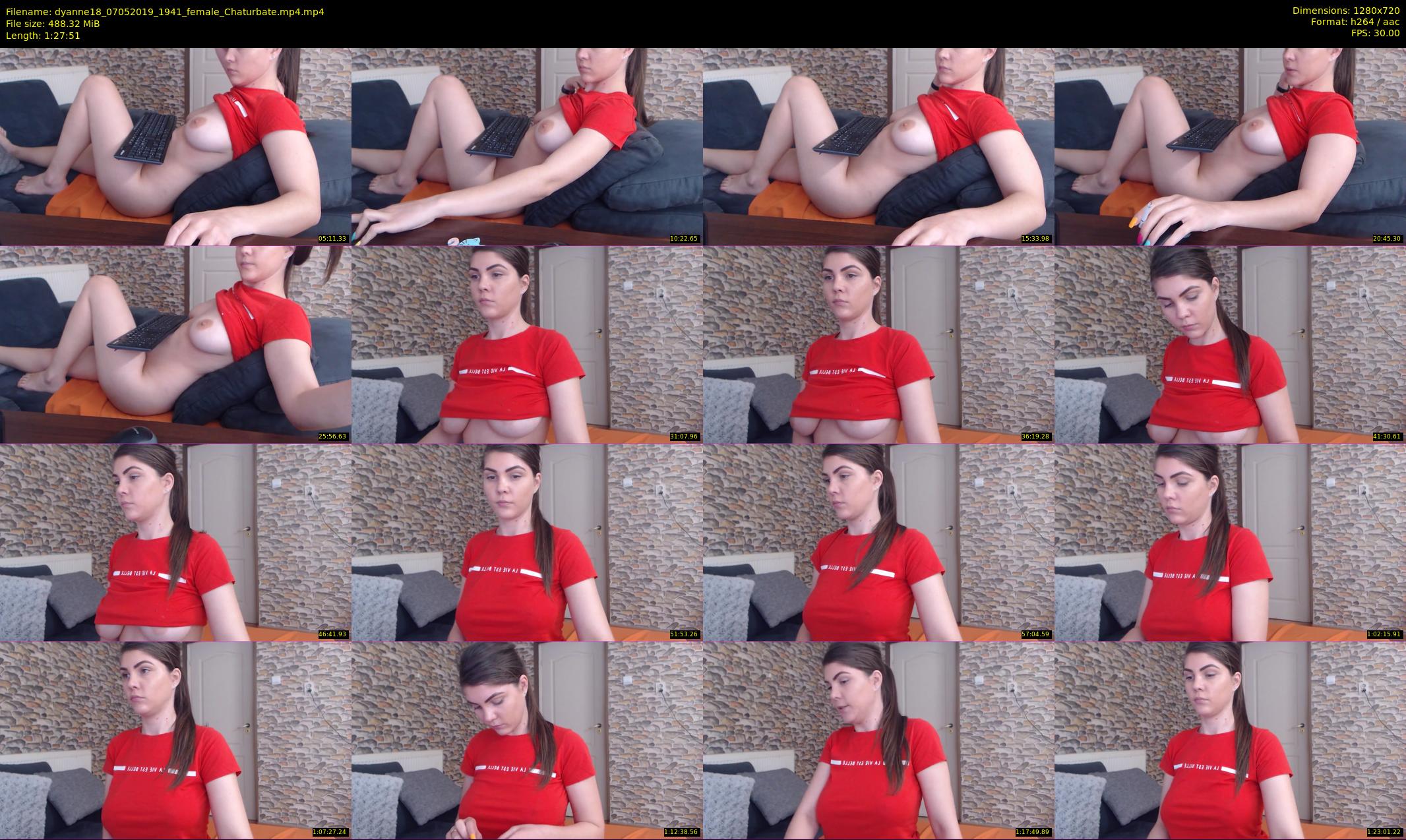 dyanne18 — 88 minute Chaturbate female cam show recording, 720p, May 7, 2019