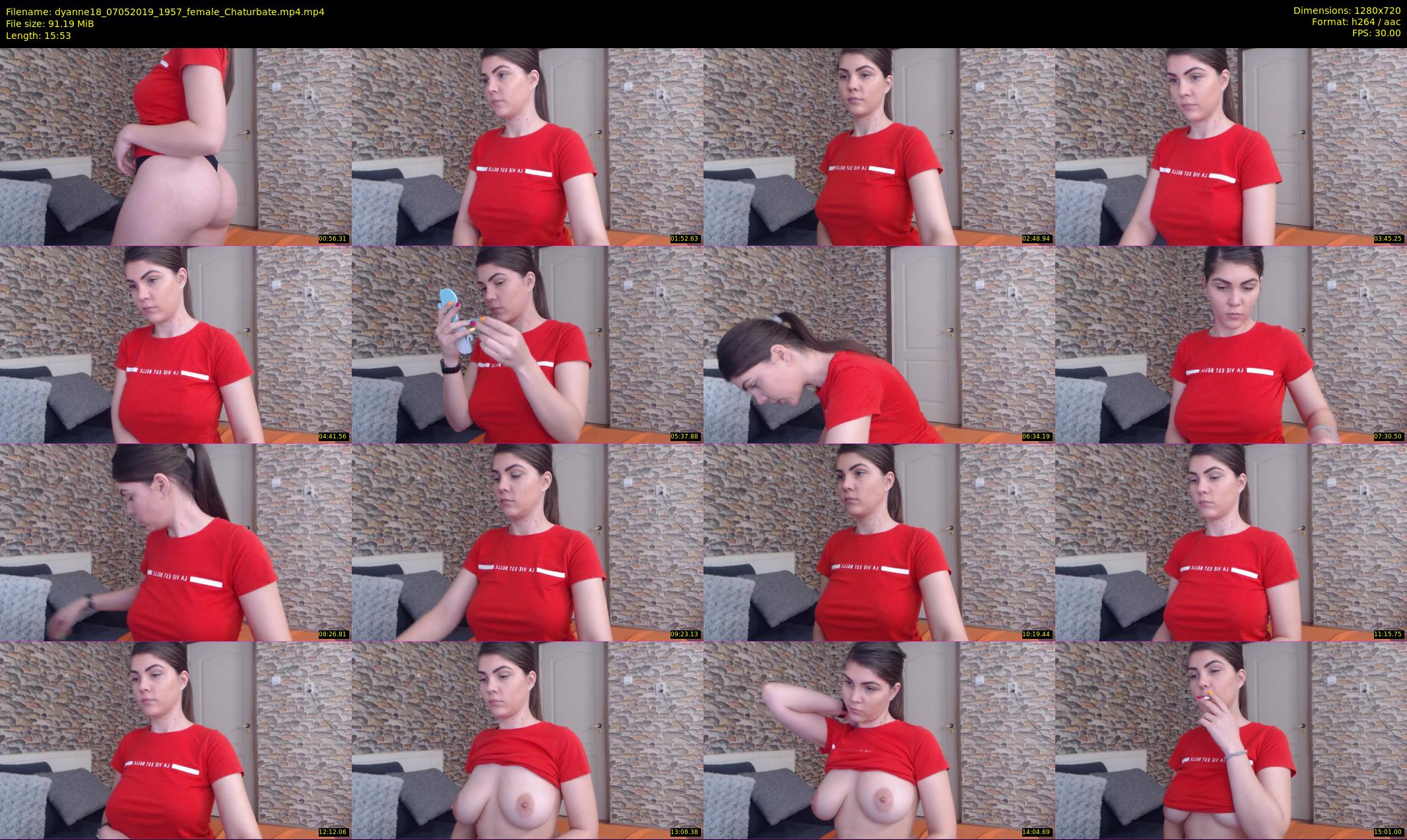 dyanne18 — 16 minute Chaturbate female cam show recording, 720p, May 7, 2019
