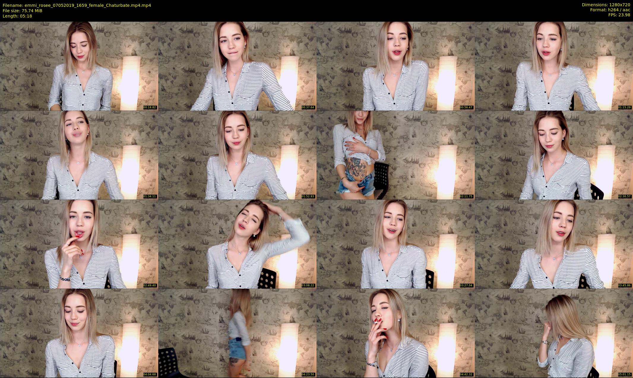 emmi_rosee — 6 minute Chaturbate female cam show recording, 720p, May 7, 2019