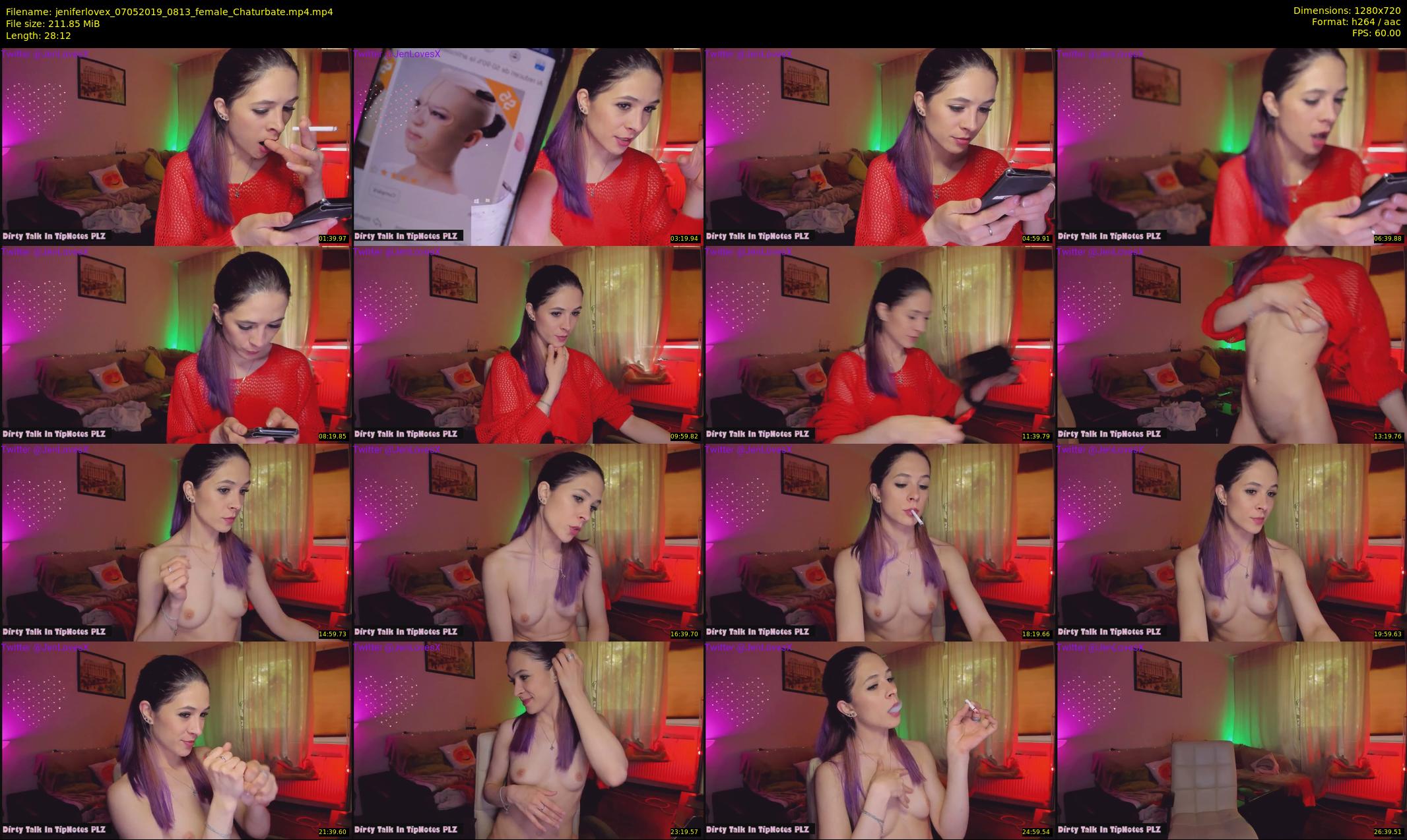 jeniferlovex — 29 minute Chaturbate female cam show recording, 720p, May 7, 2019