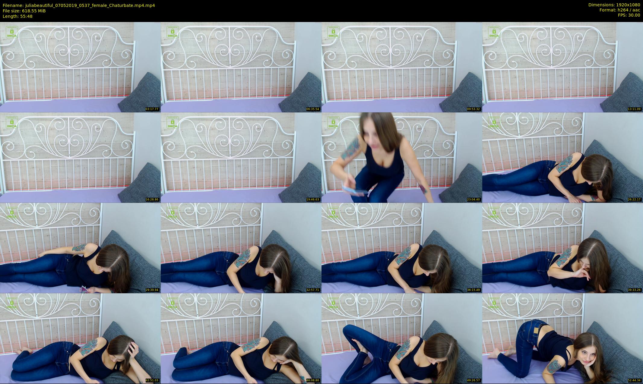 juliabeautiful — 56 minute Chaturbate female cam show recording, 1080p, May 7, 2019