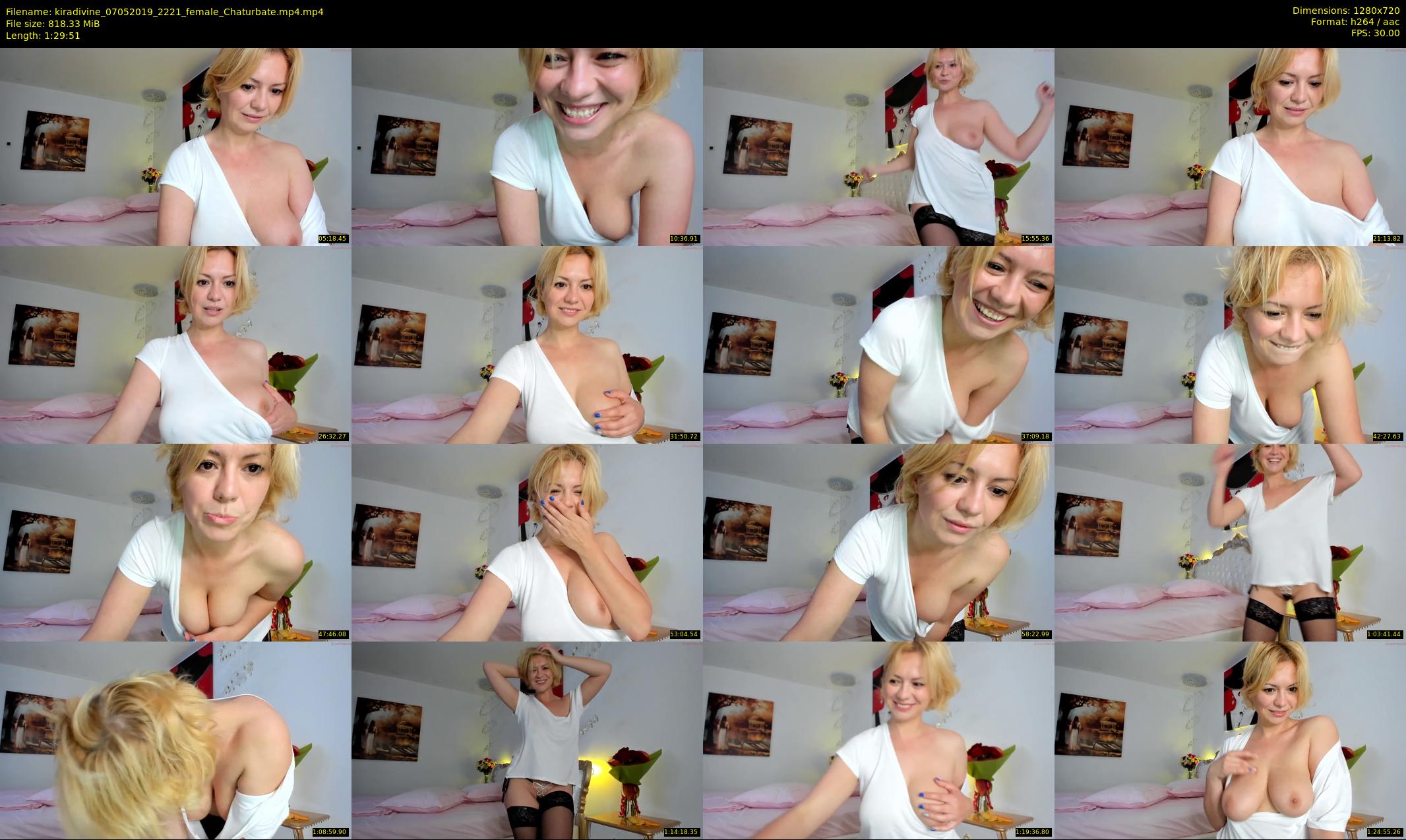 kiradivine — 90 minute Chaturbate female cam show recording, 720p, May 7, 2019