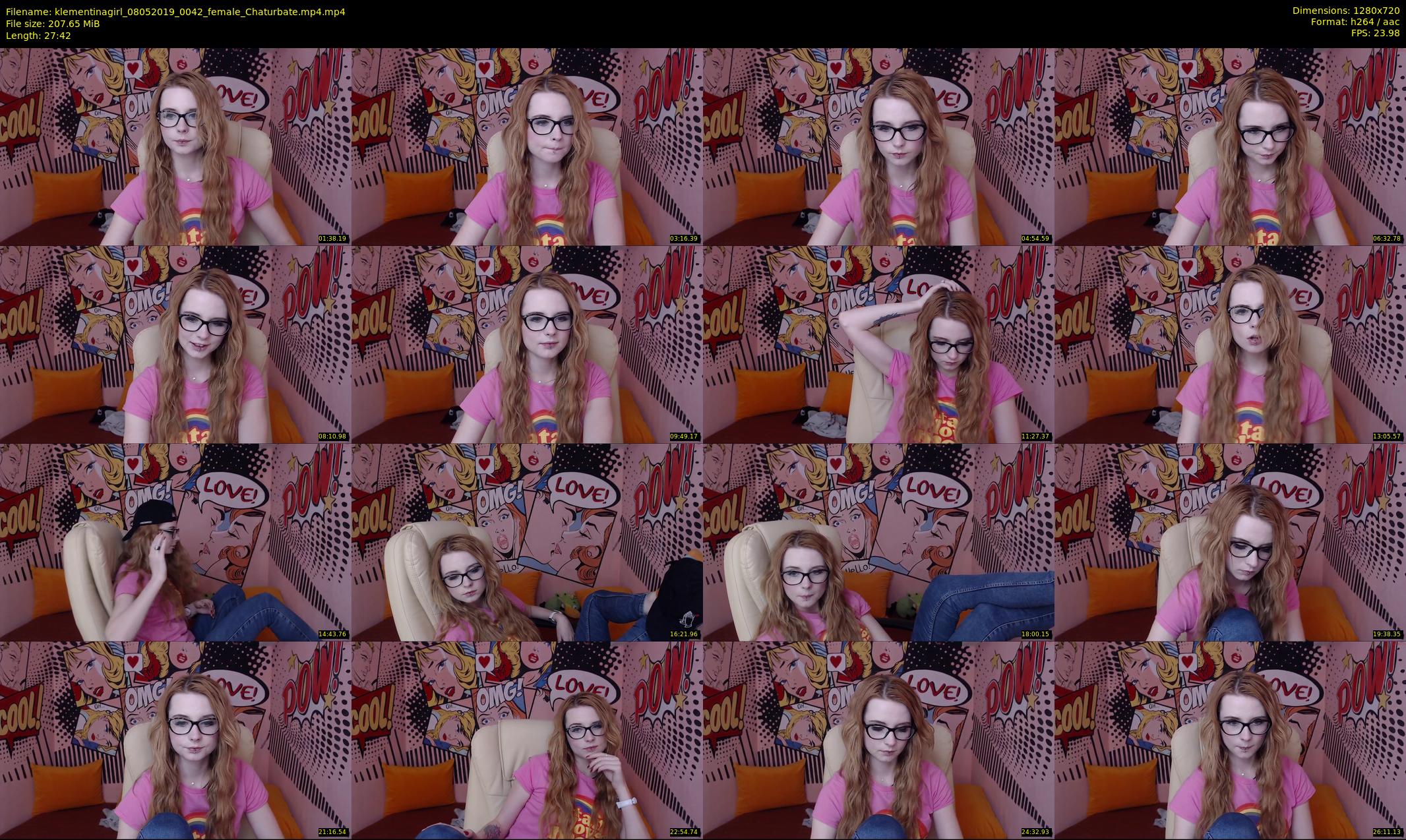 klementinagirl — 28 minute Chaturbate female cam show recording, 720p, May 8, 2019