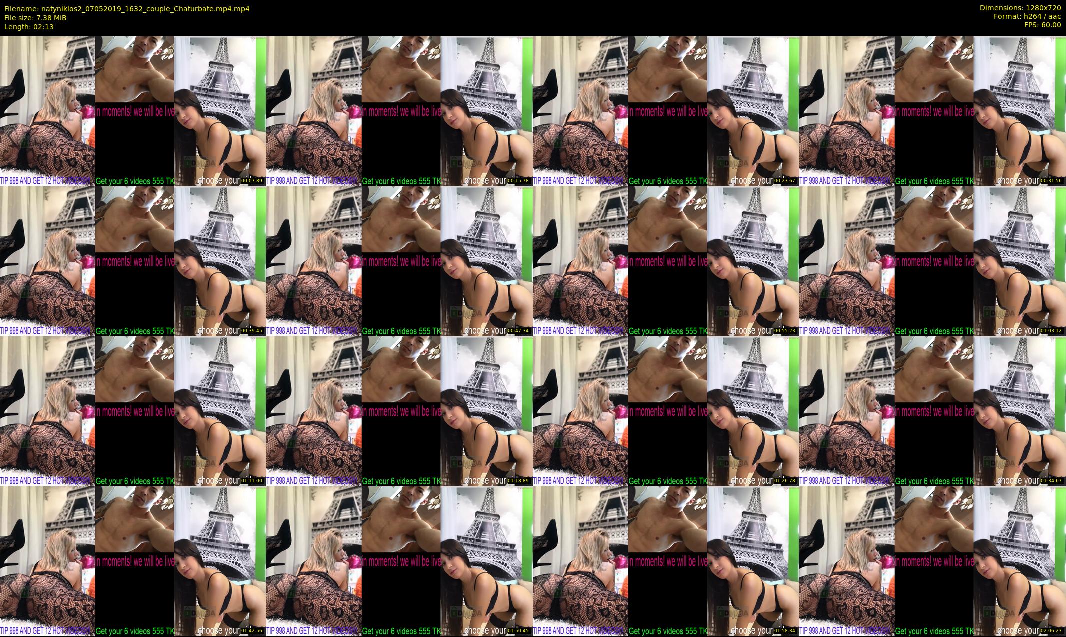 natyniklos2 — 3 minute Chaturbate couple cam show recording, 720p, May 7, 2019