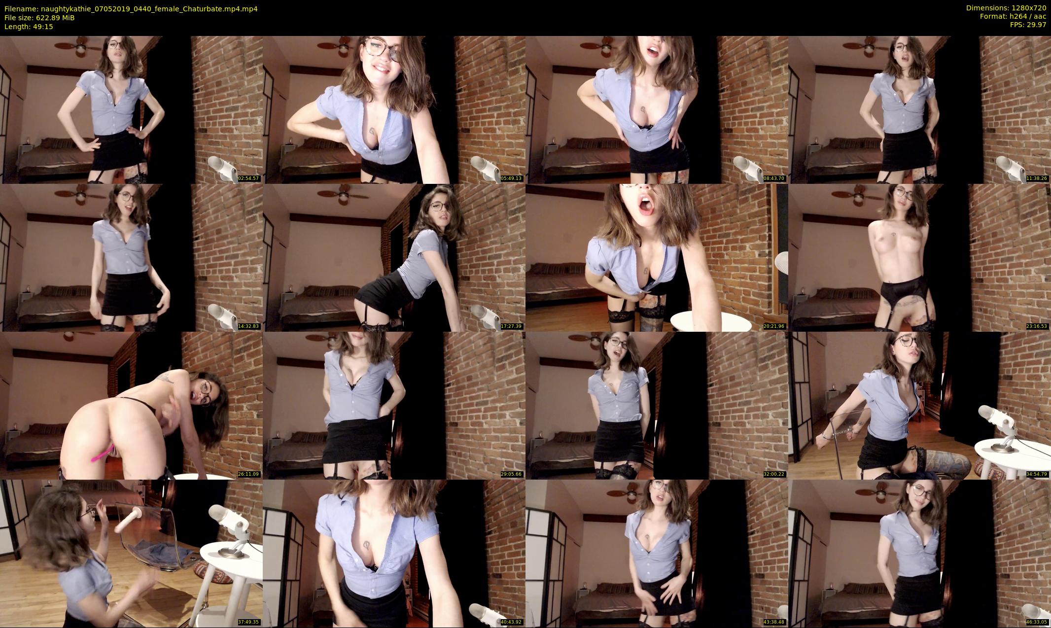 naughtykathie — 50 minute Chaturbate female cam show recording, 720p, May 7, 2019