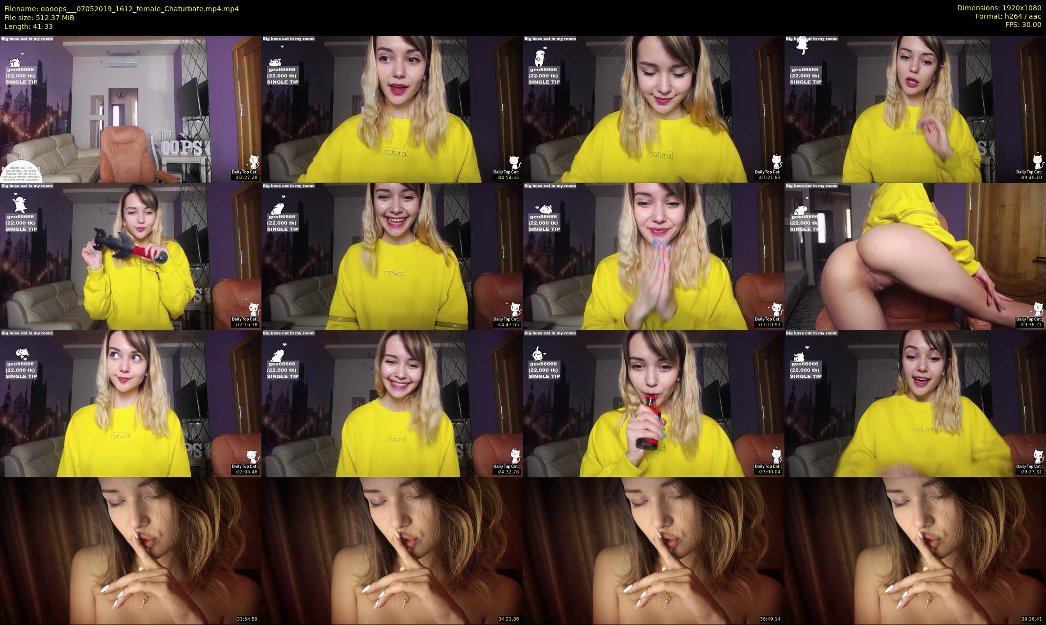 oooops__ — 42 minute Chaturbate female cam show recording, 1080p, May 7, 2019