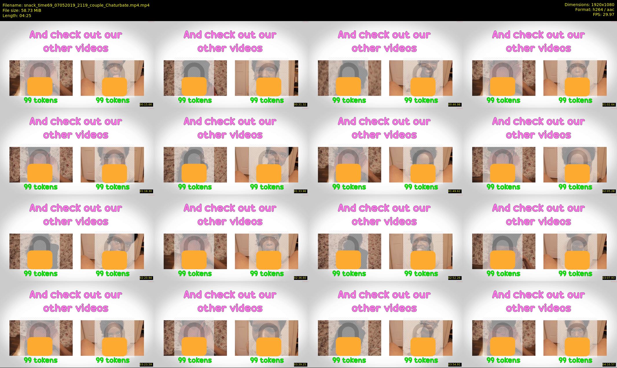 snack_time69 — 5 minute Chaturbate couple cam show recording, 1080p, May 7, 2019