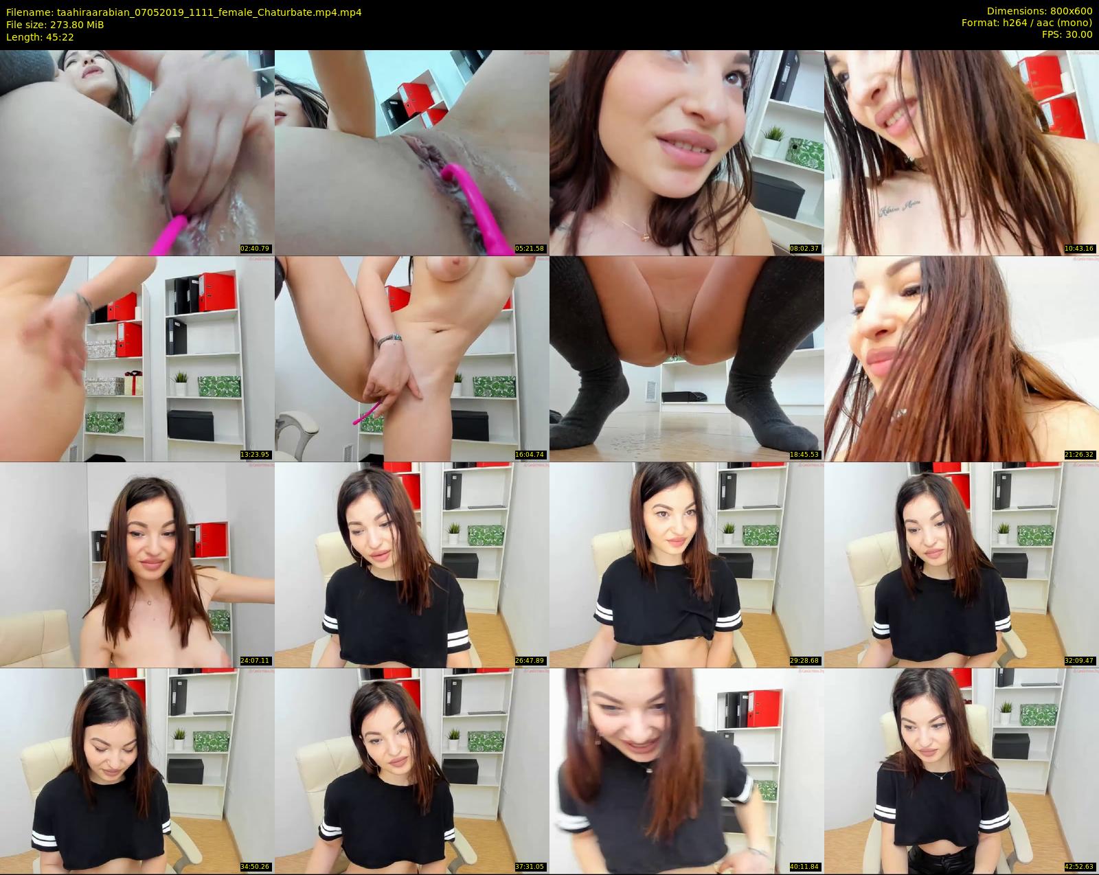 taahiraarabian — 46 minute Chaturbate female cam show recording, 480p, May 7, 2019