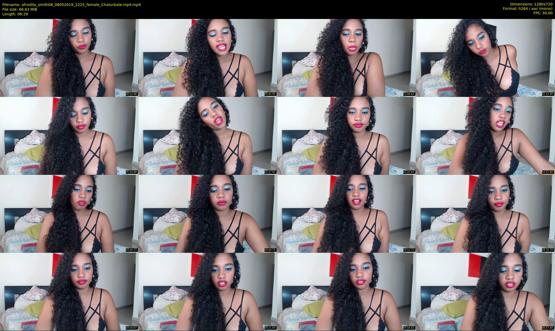 afrodita_smith08 — 7 minute Chaturbate female cam show recording, 720p, May 8, 2019