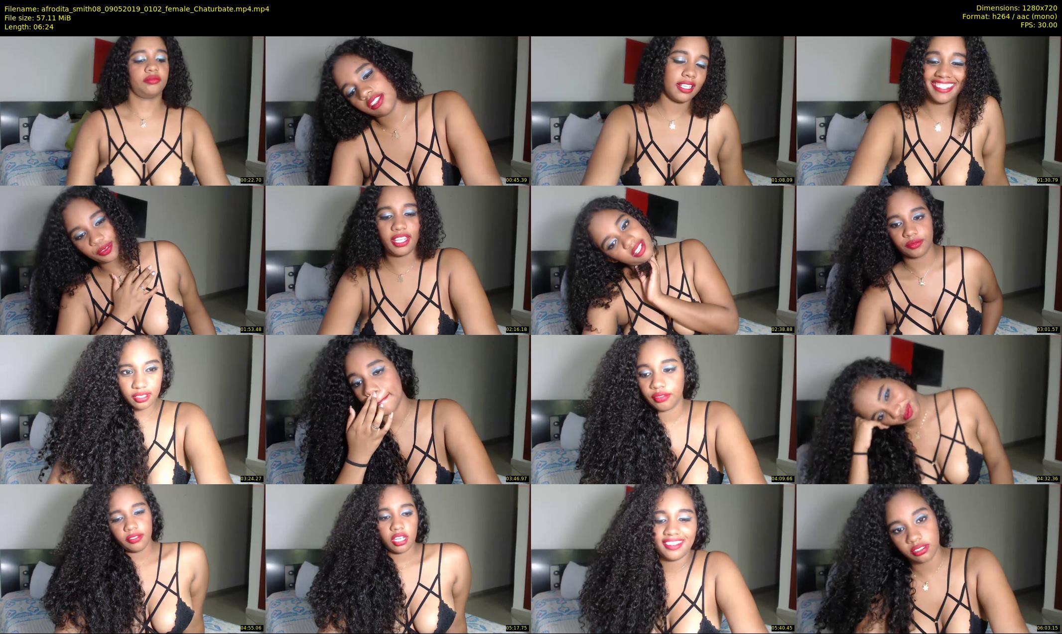 afrodita_smith08 — 7 minute Chaturbate female cam show recording, 720p, May 9, 2019