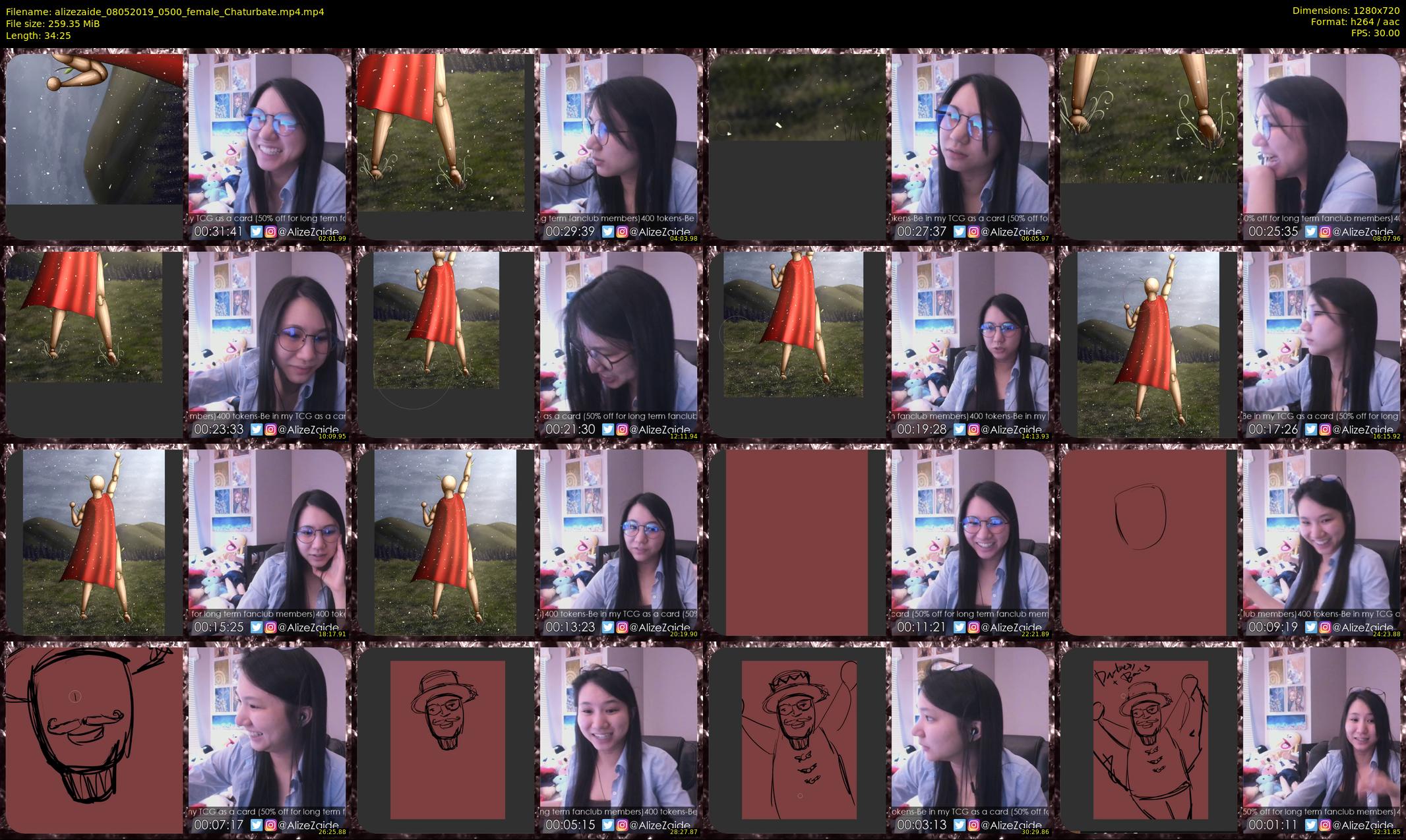 alizezaide — 35 minute Chaturbate female cam show recording, 720p, May 8, 2019