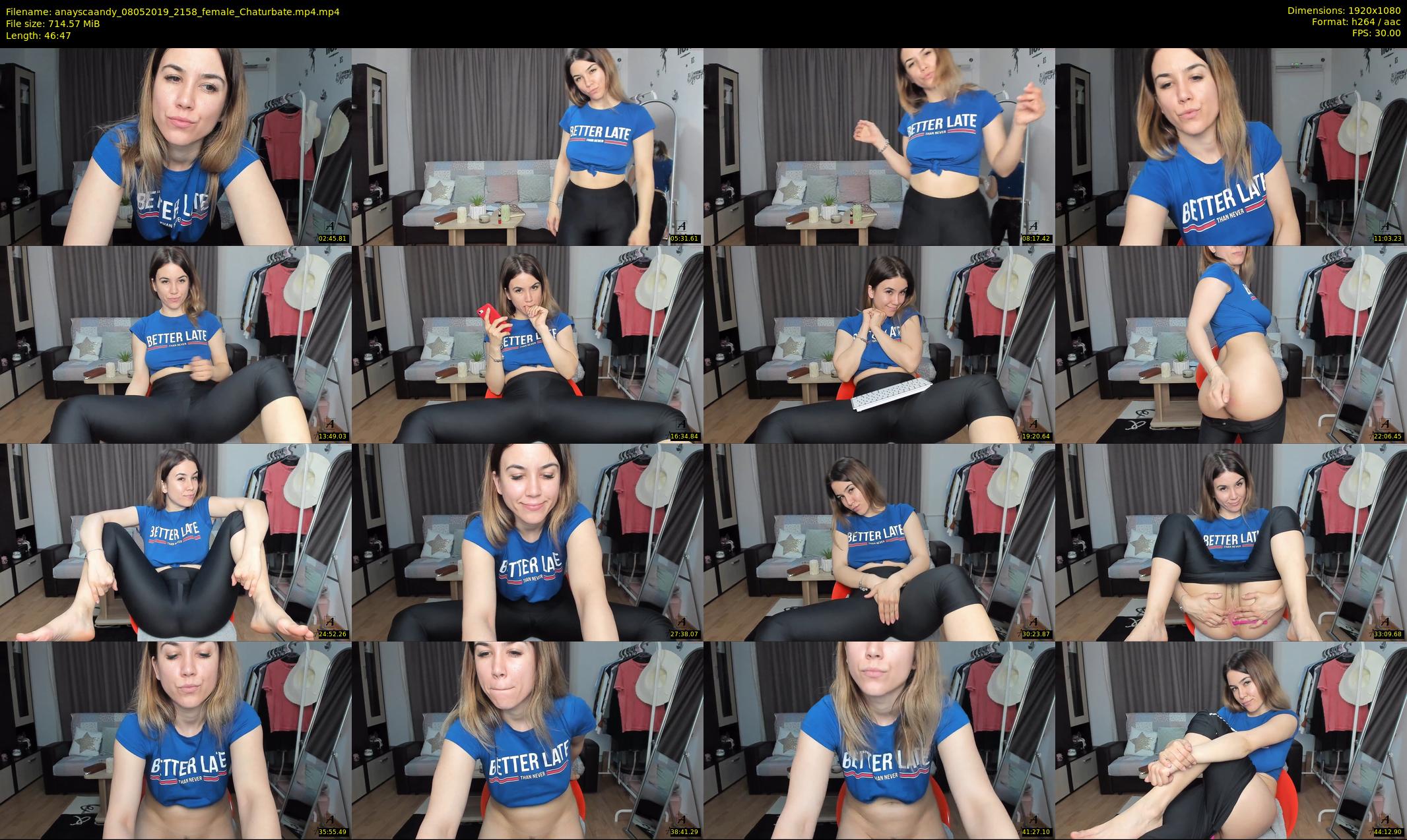 anayscaandy — 47 minute Chaturbate female cam show recording, 1080p, May 8, 2019