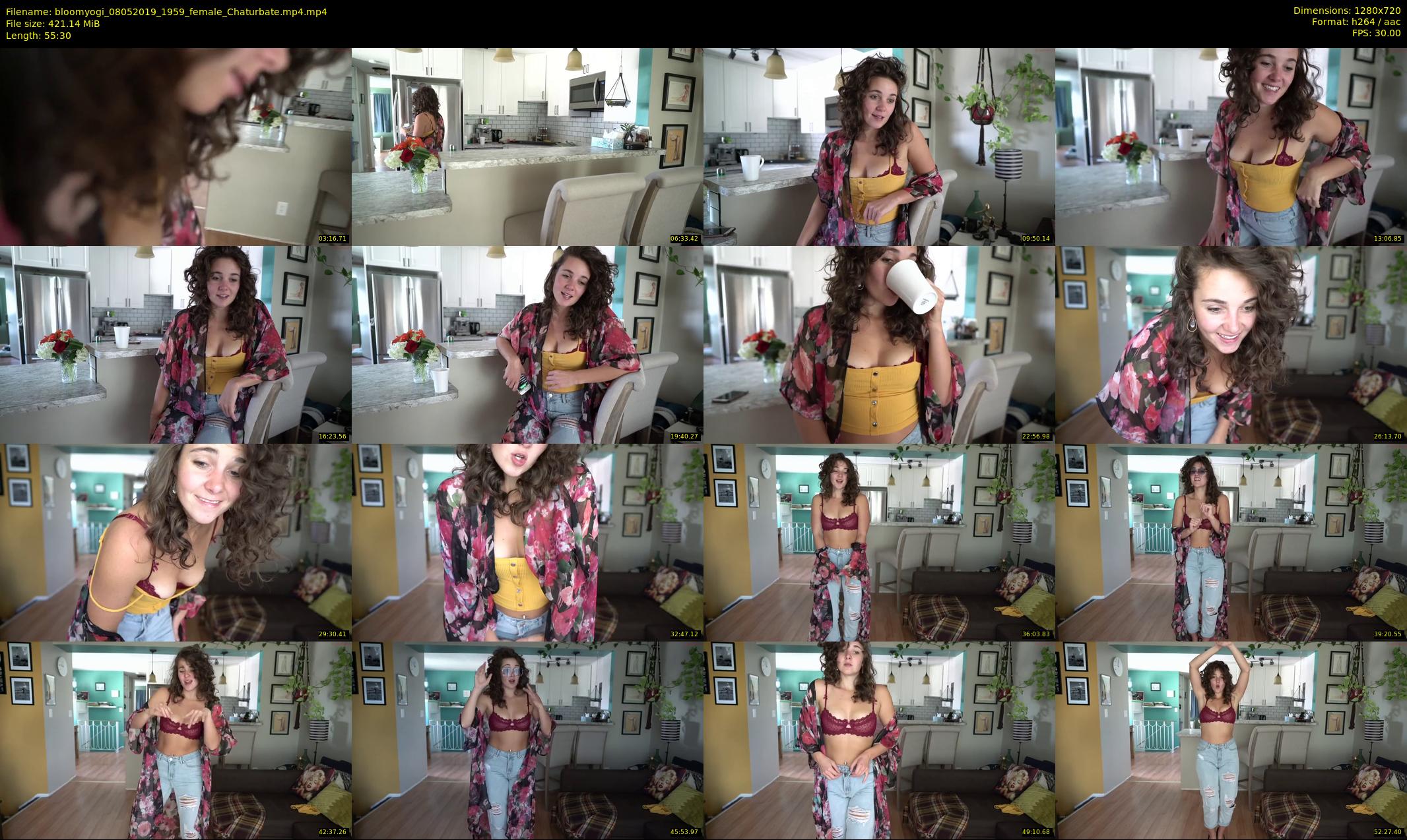 bloomyogi — 56 minute Chaturbate female cam show recording, 720p, May 8, 2019