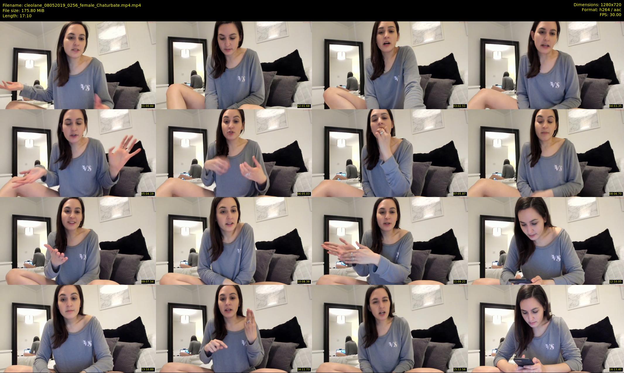 cleolane — 18 minute Chaturbate female cam show recording, 720p, May 8, 2019