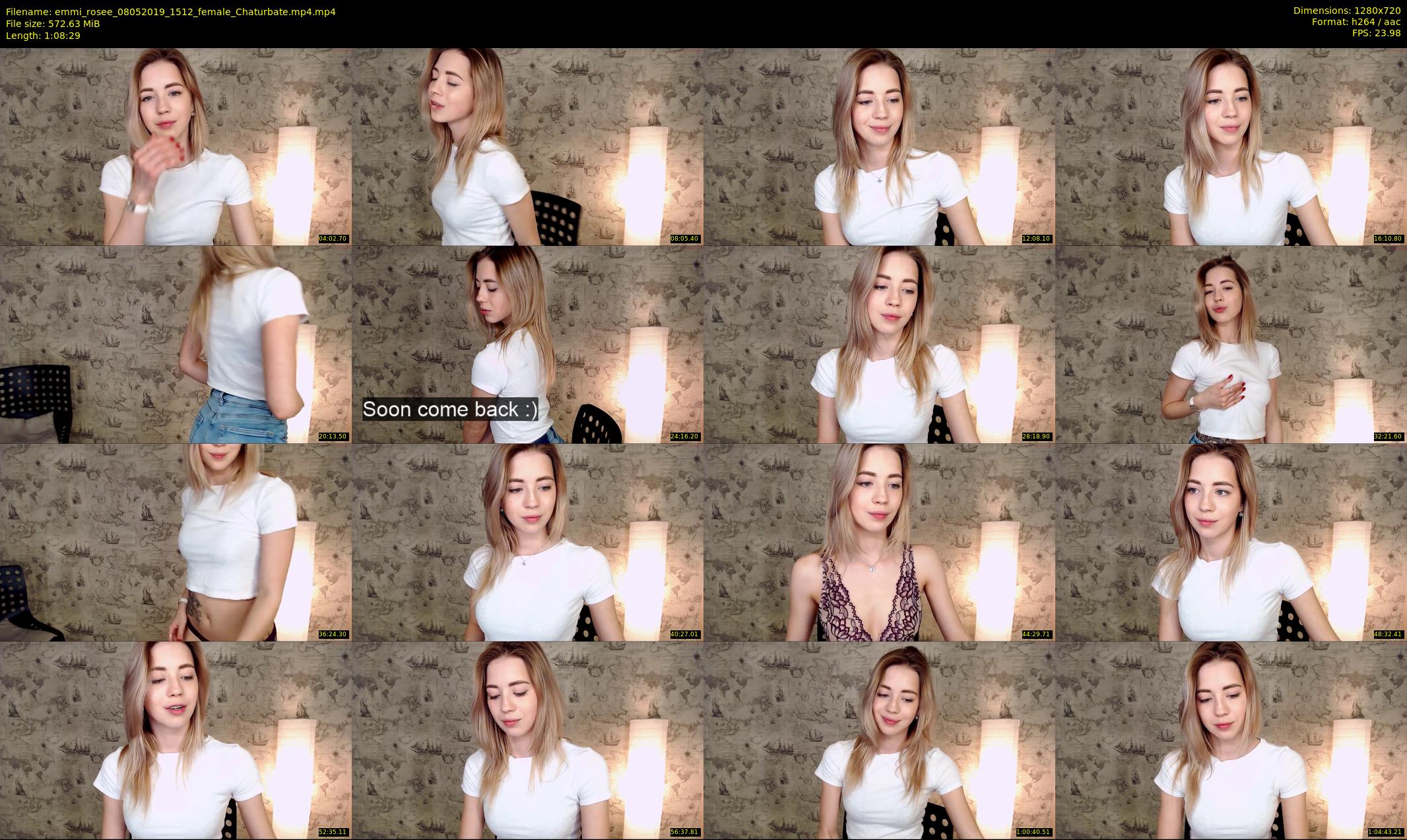 emmi_rosee — 69 minute Chaturbate female cam show recording, 720p, May 8, 2019