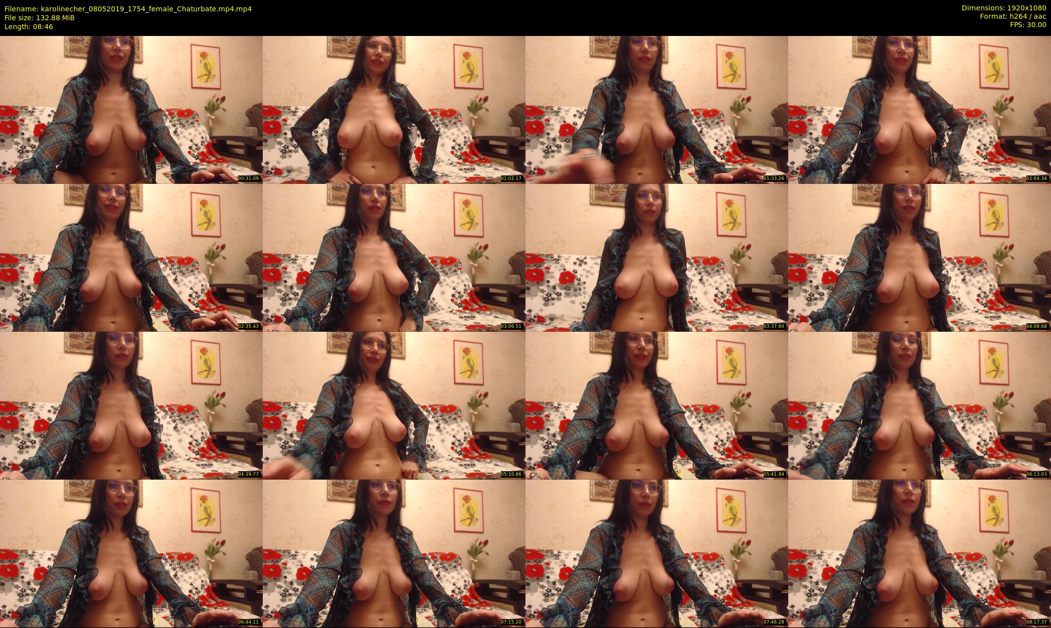 karolinecher — 9 minute Chaturbate female cam show recording, 1080p, May 8, 2019