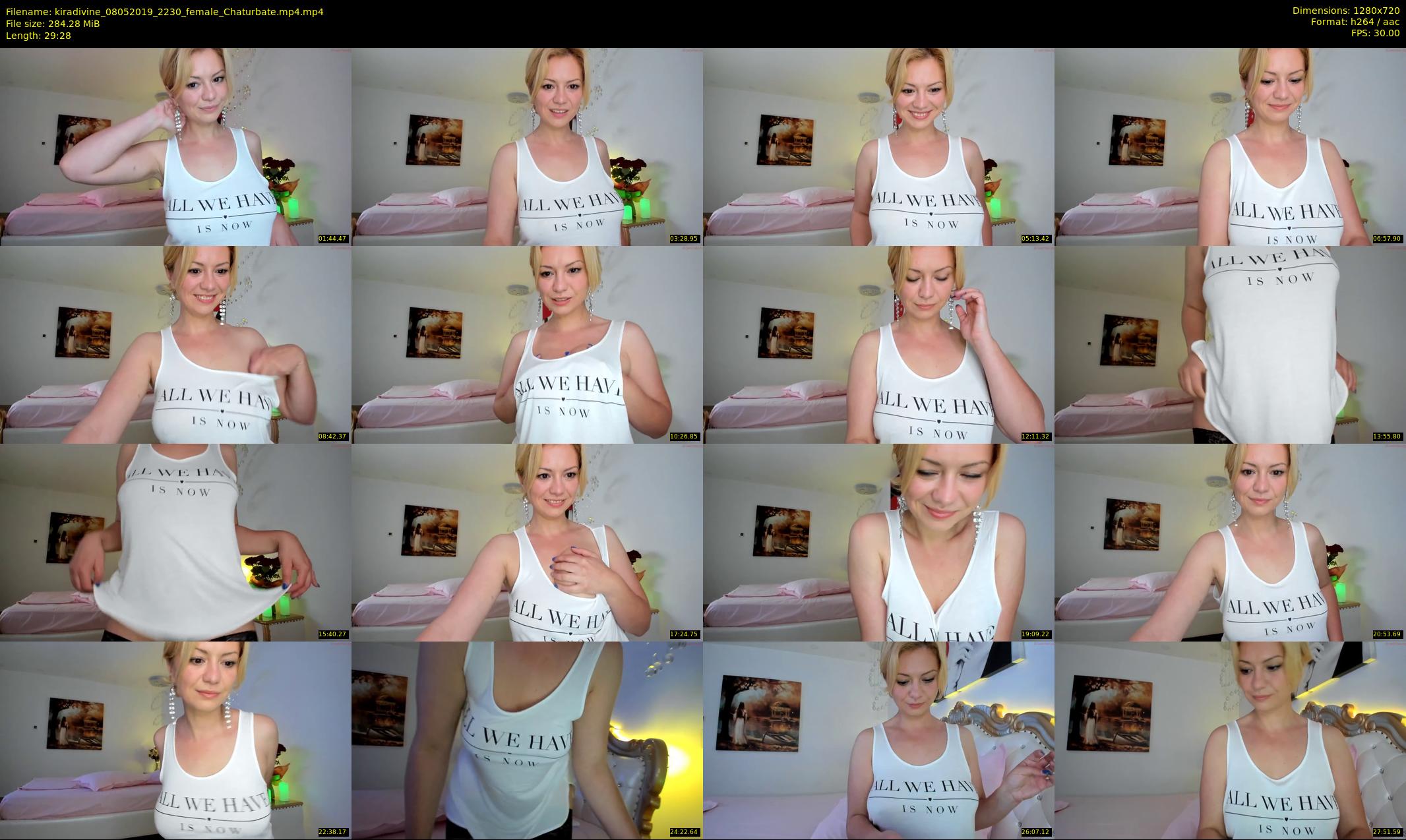 kiradivine — 30 minute Chaturbate female cam show recording, 720p, May 8, 2019