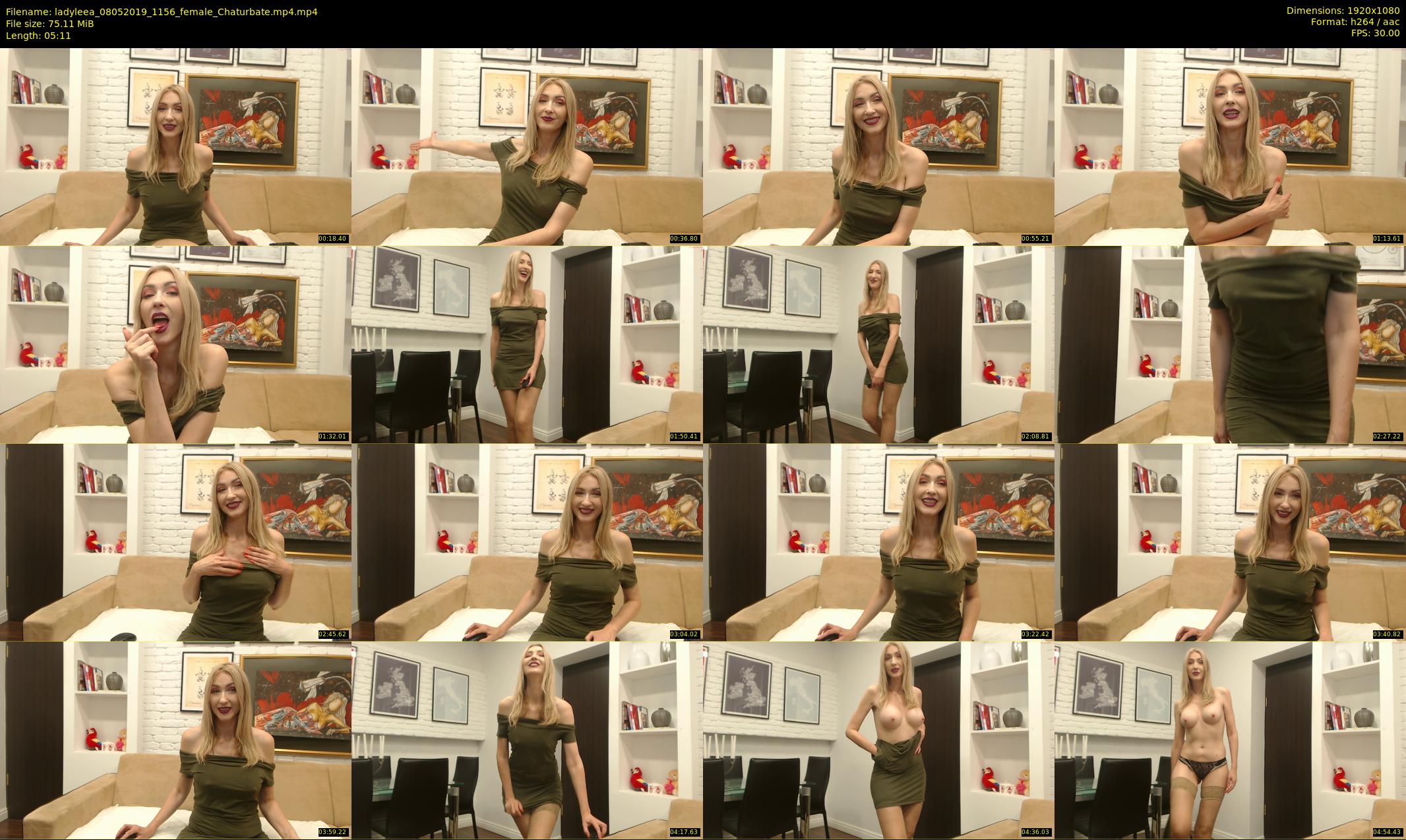 ladyleea — 6 minute Chaturbate female cam show recording, 1080p, May 8, 2019