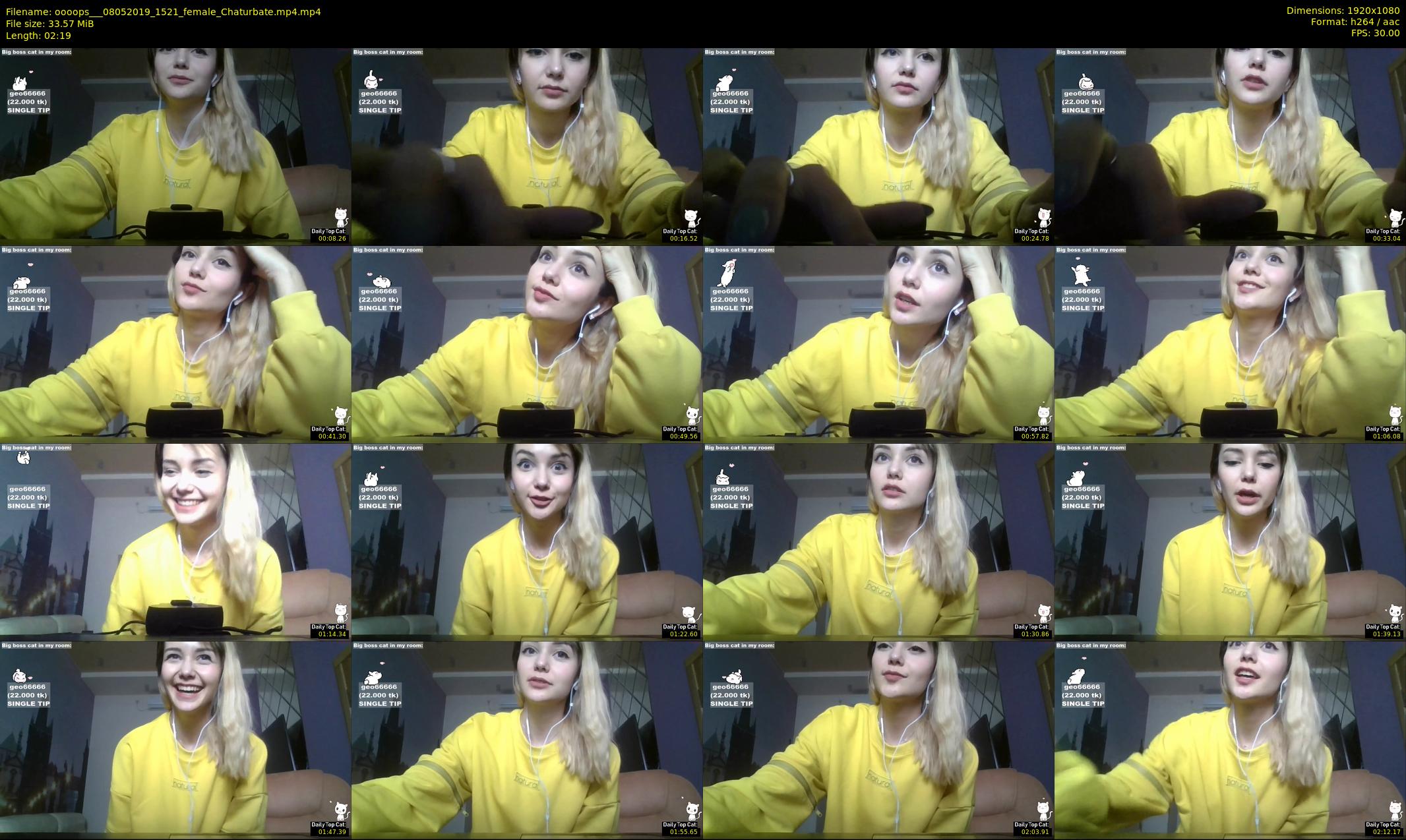 oooops__ — 3 minute Chaturbate female cam show recording, 1080p, May 8, 2019