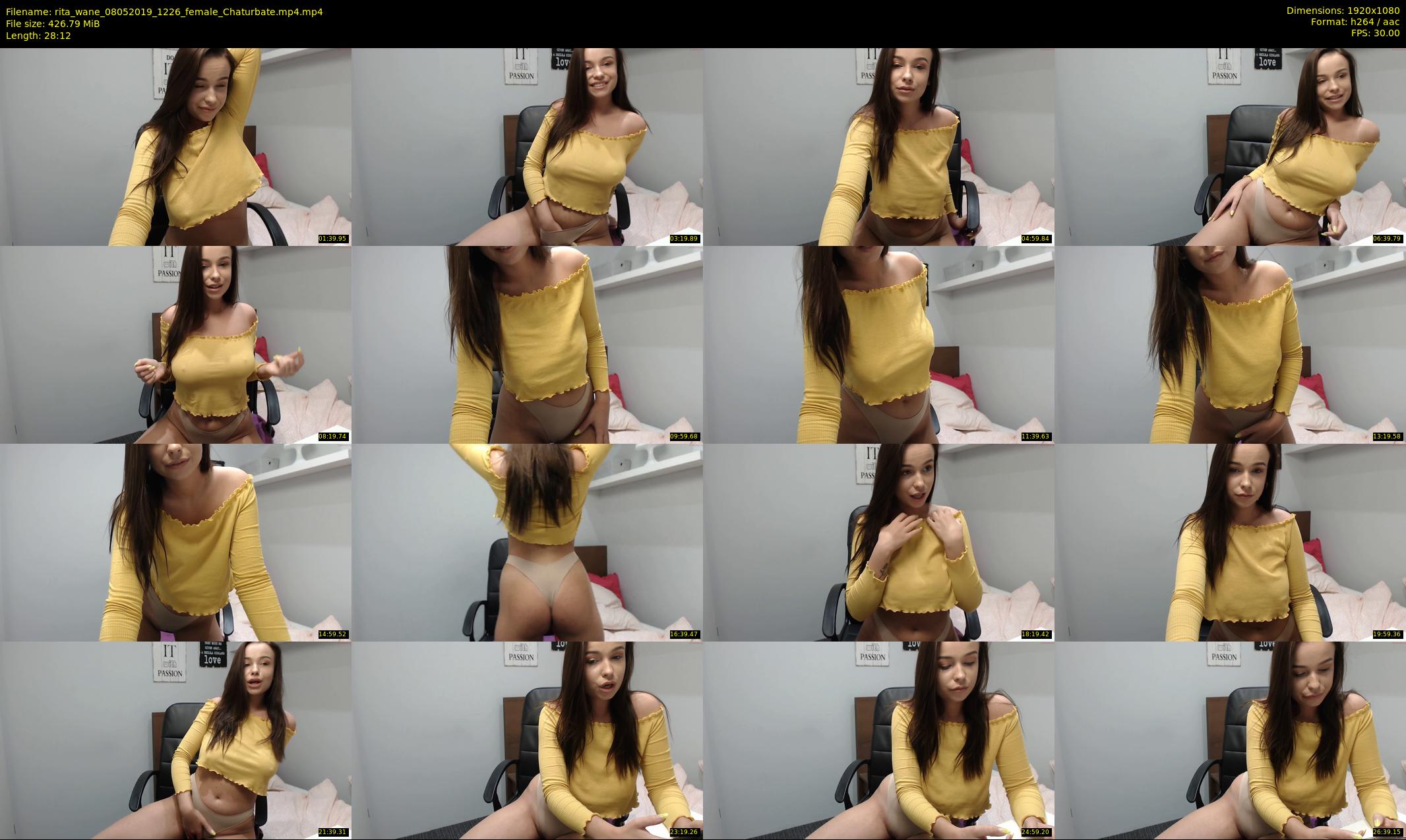rita_wane — 29 minute Chaturbate female cam show recording, 1080p, May 8, 2019