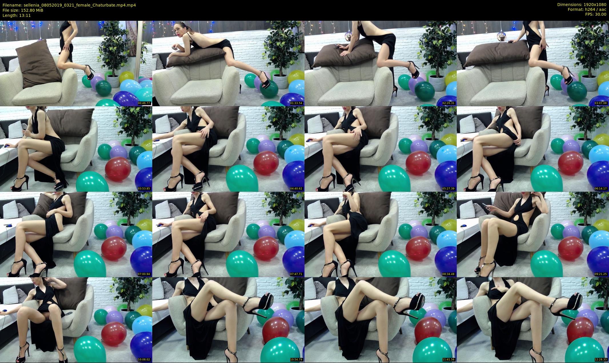 sellenia — 14 minute Chaturbate female cam show recording, 1080p, May 8, 2019