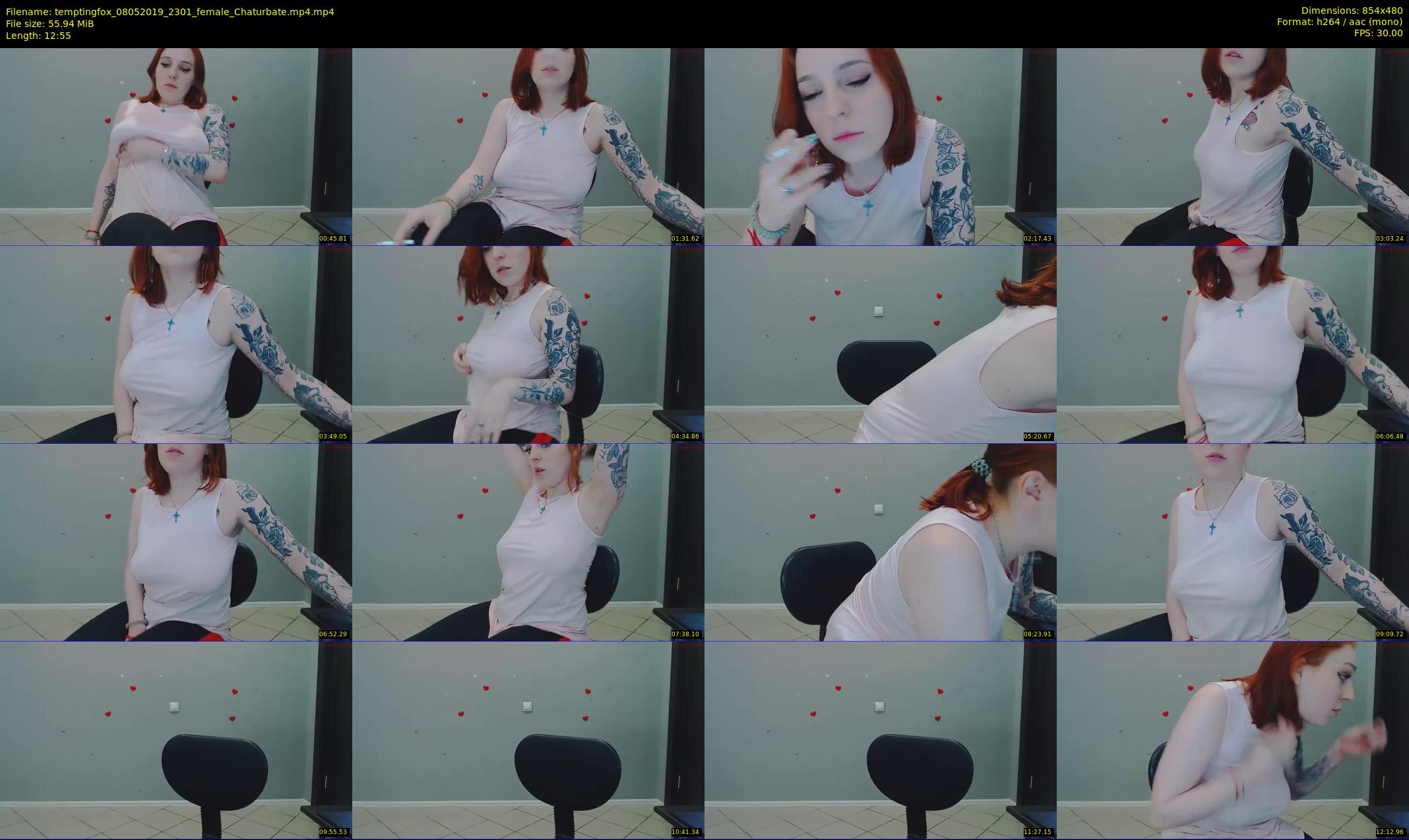temptingfox — 13 minute Chaturbate female cam show recording, 480p, May 8, 2019