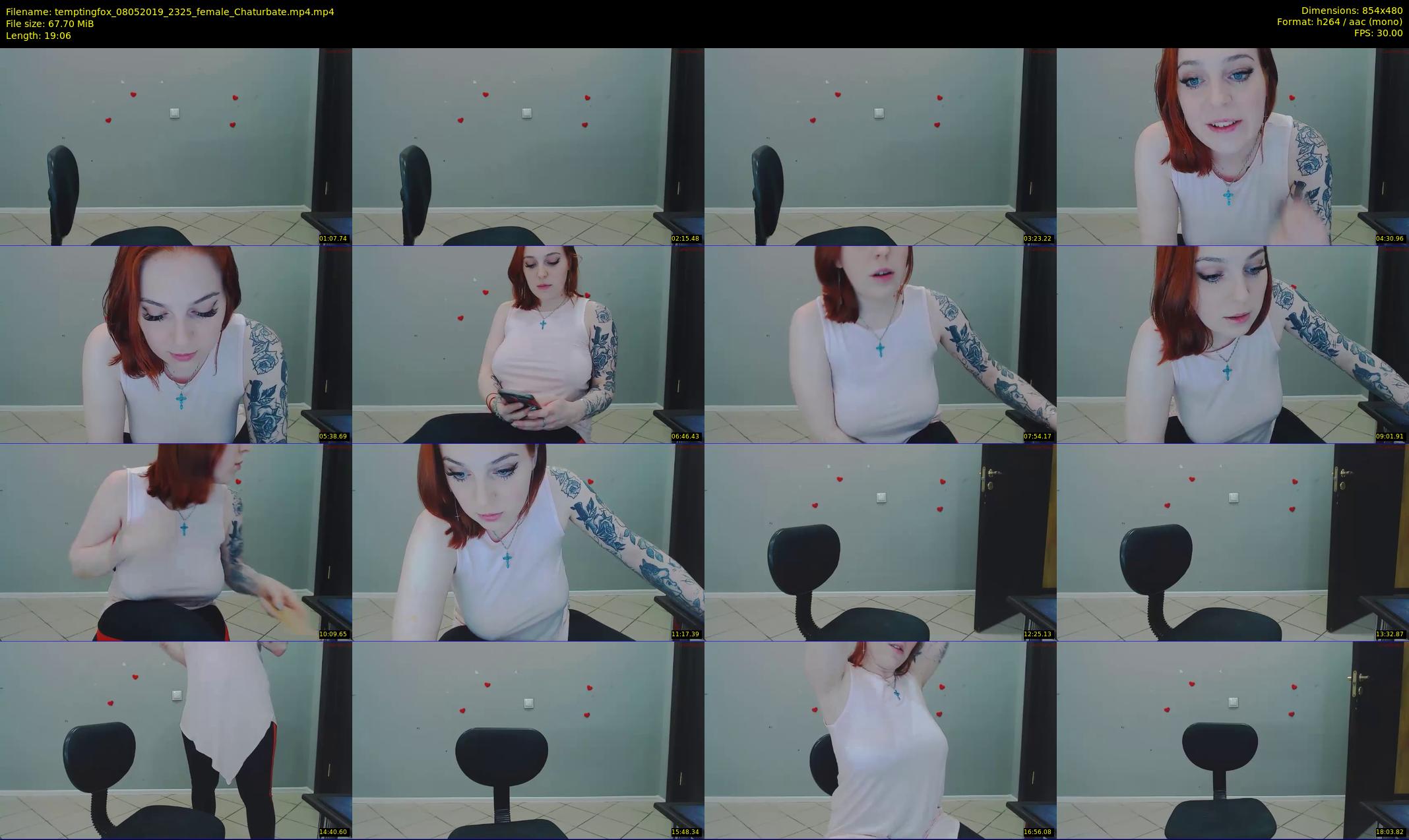 temptingfox — 20 minute Chaturbate female cam show recording, 480p, May 8, 2019