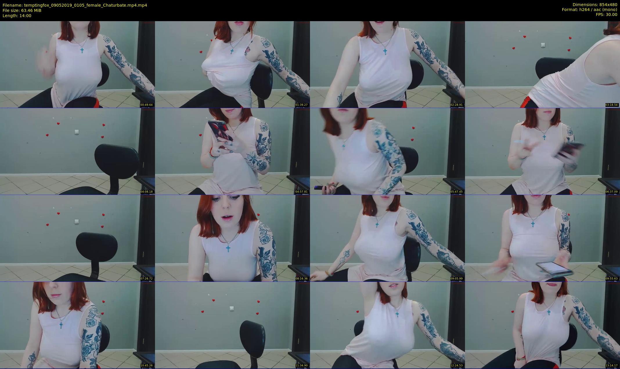 temptingfox — 14 minute Chaturbate female cam show recording, 480p, May 9, 2019