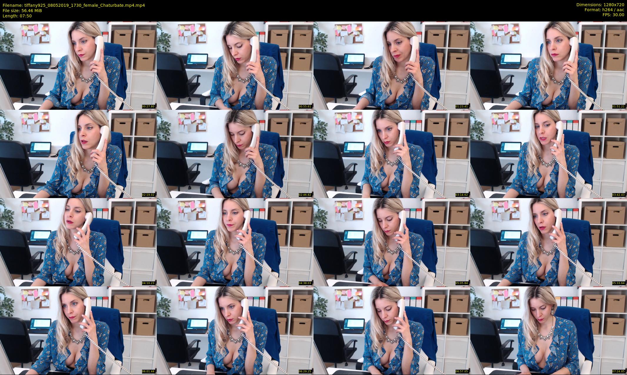 tiffany925 — 8 minute Chaturbate female cam show recording, 720p, May 8, 2019