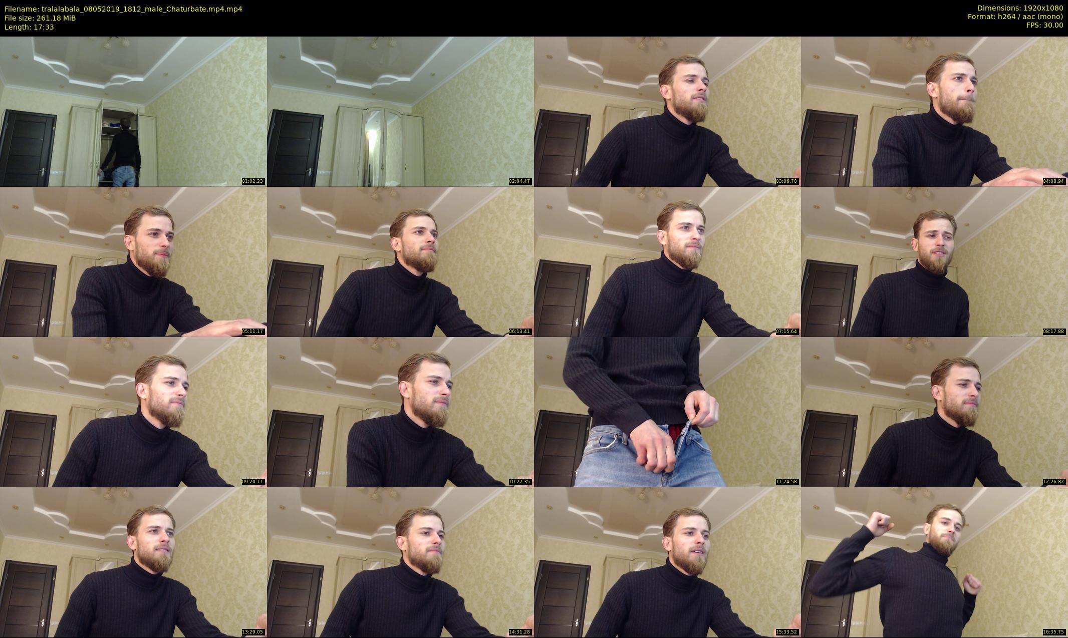 tralalabala — 18 minute Chaturbate male cam show recording, 1080p, May 8, 2019