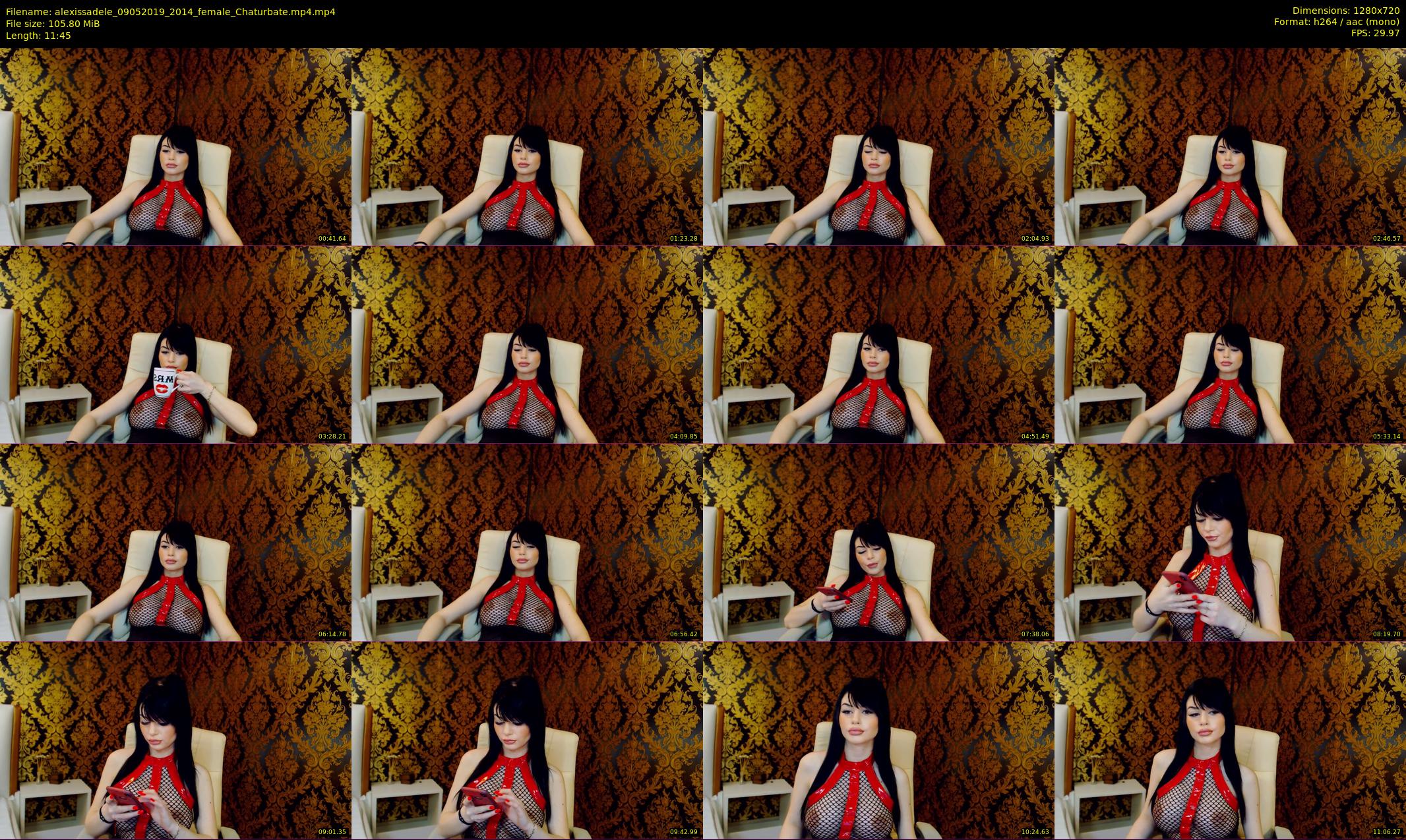 alexissadele — 12 minute Chaturbate female cam show recording, 720p, May 9, 2019