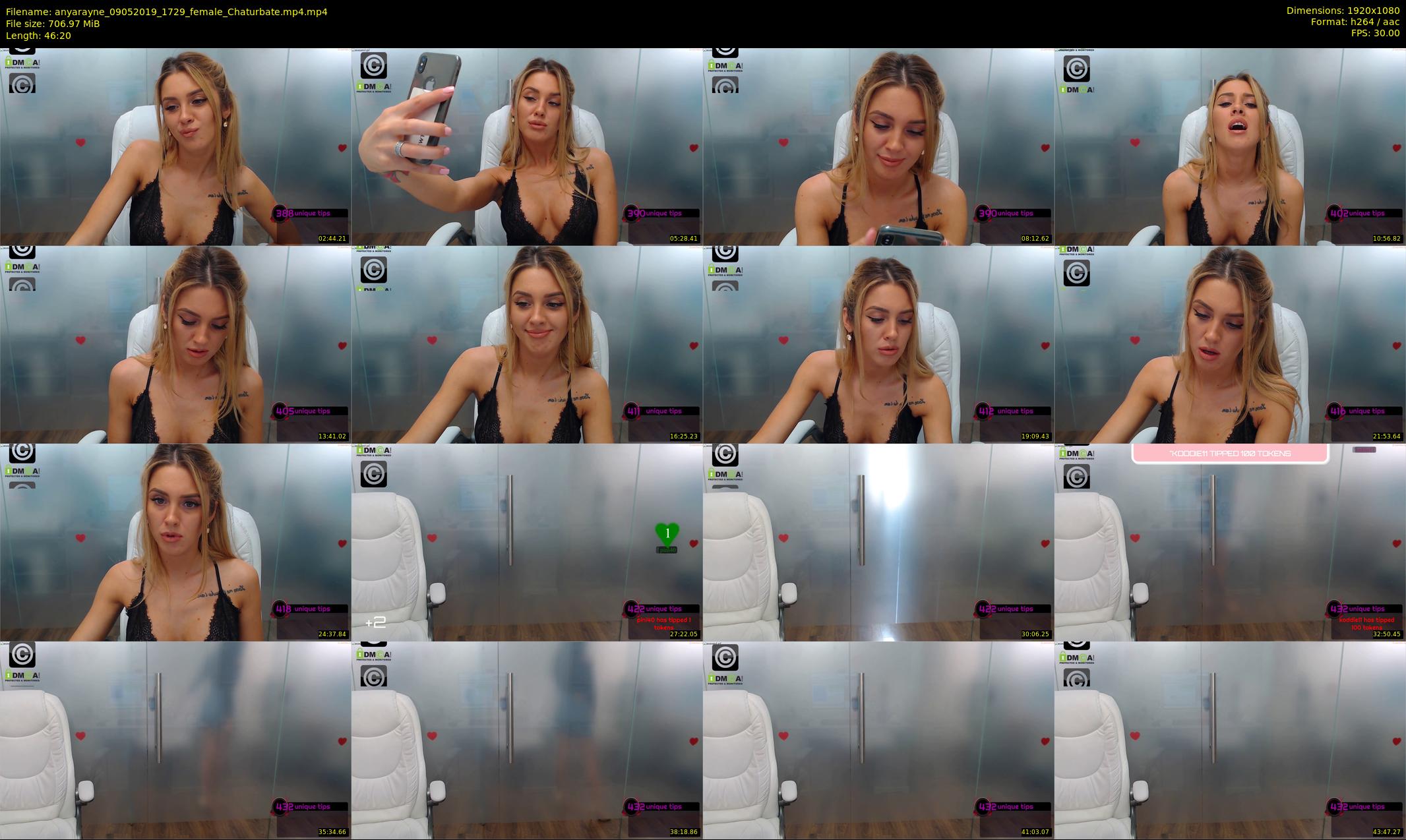 anyarayne — 47 minute Chaturbate female cam show recording, 1080p, May 9, 2019
