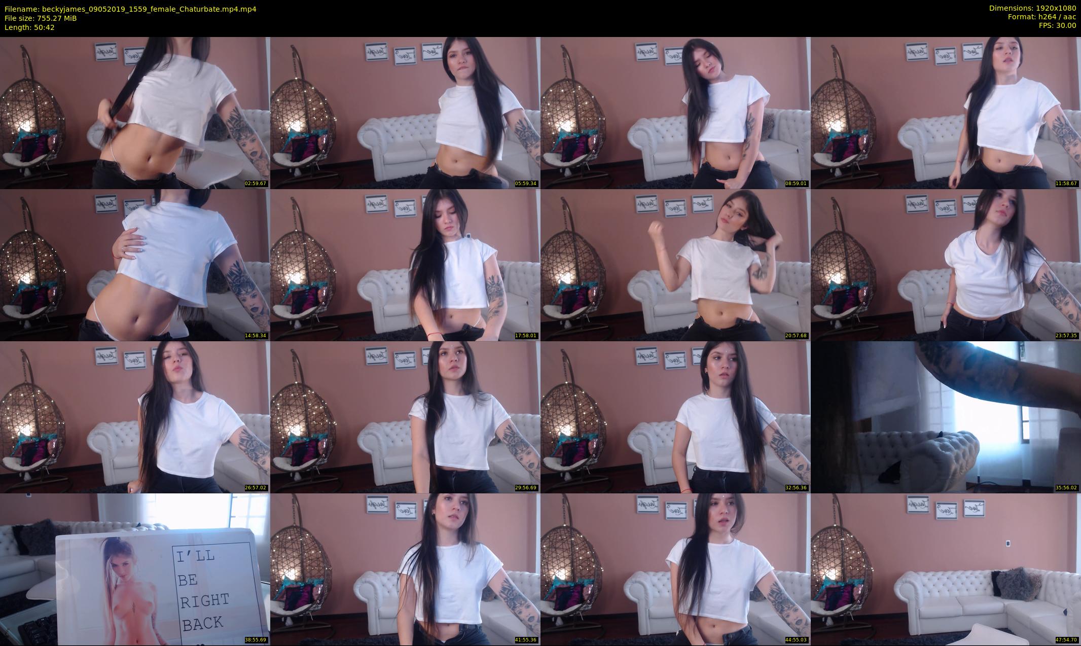 beckyjames — 51 minute Chaturbate female cam show recording, 1080p, May 9, 2019