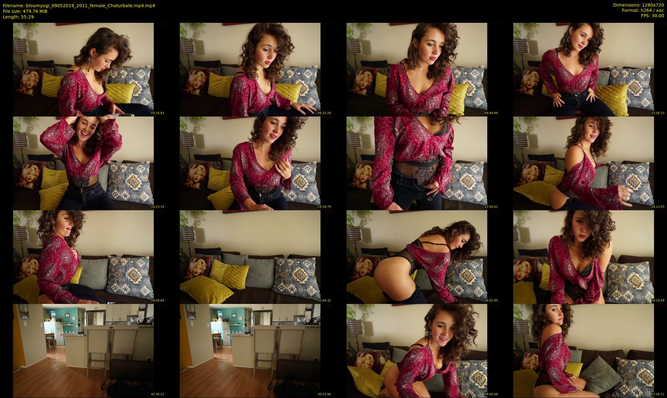 bloomyogi — 56 minute Chaturbate female cam show recording, 720p, May 9, 2019