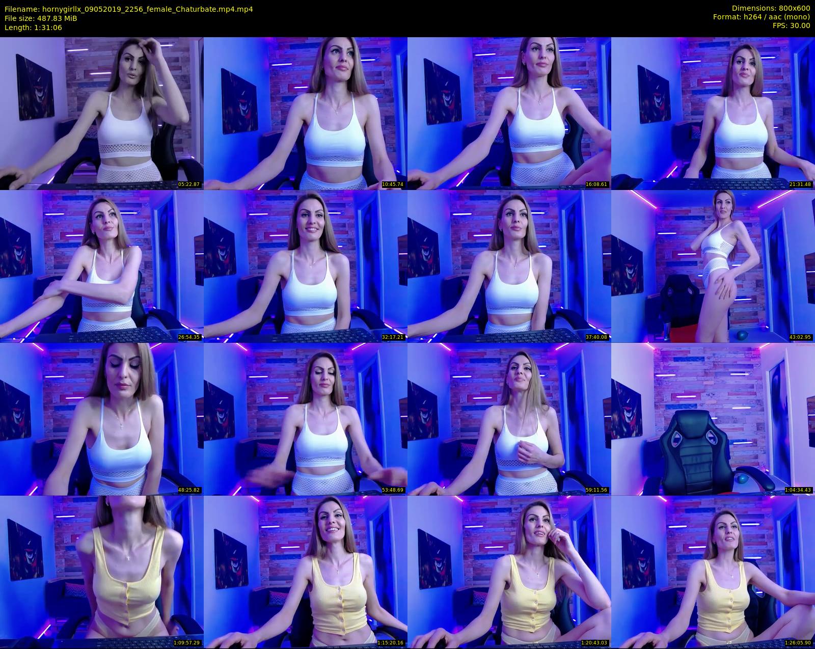 hornygirllx — 92 minute Chaturbate female cam show recording, 480p, May 9, 2019