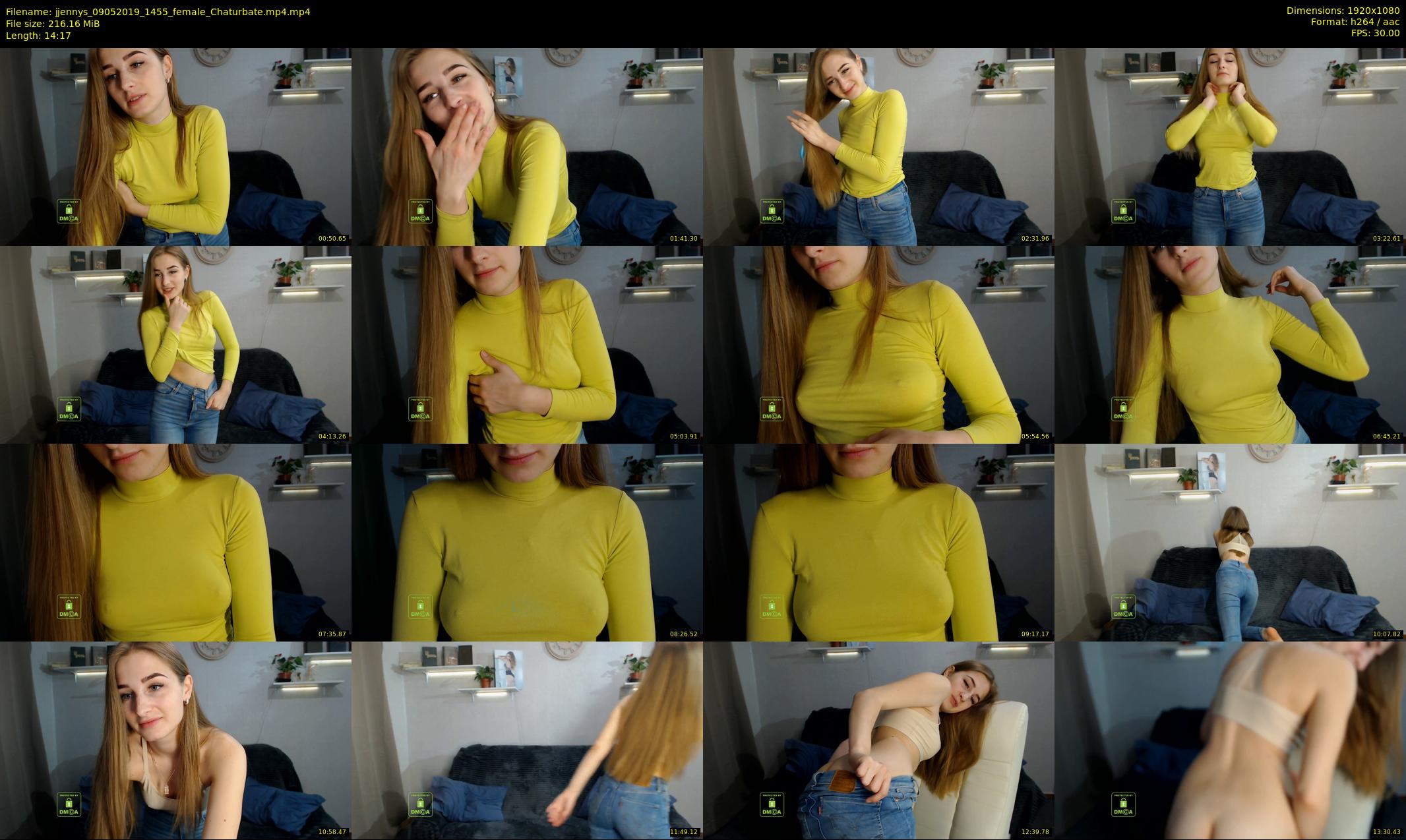 jjennys — 15 minute Chaturbate female cam show recording, 1080p, May 9, 2019