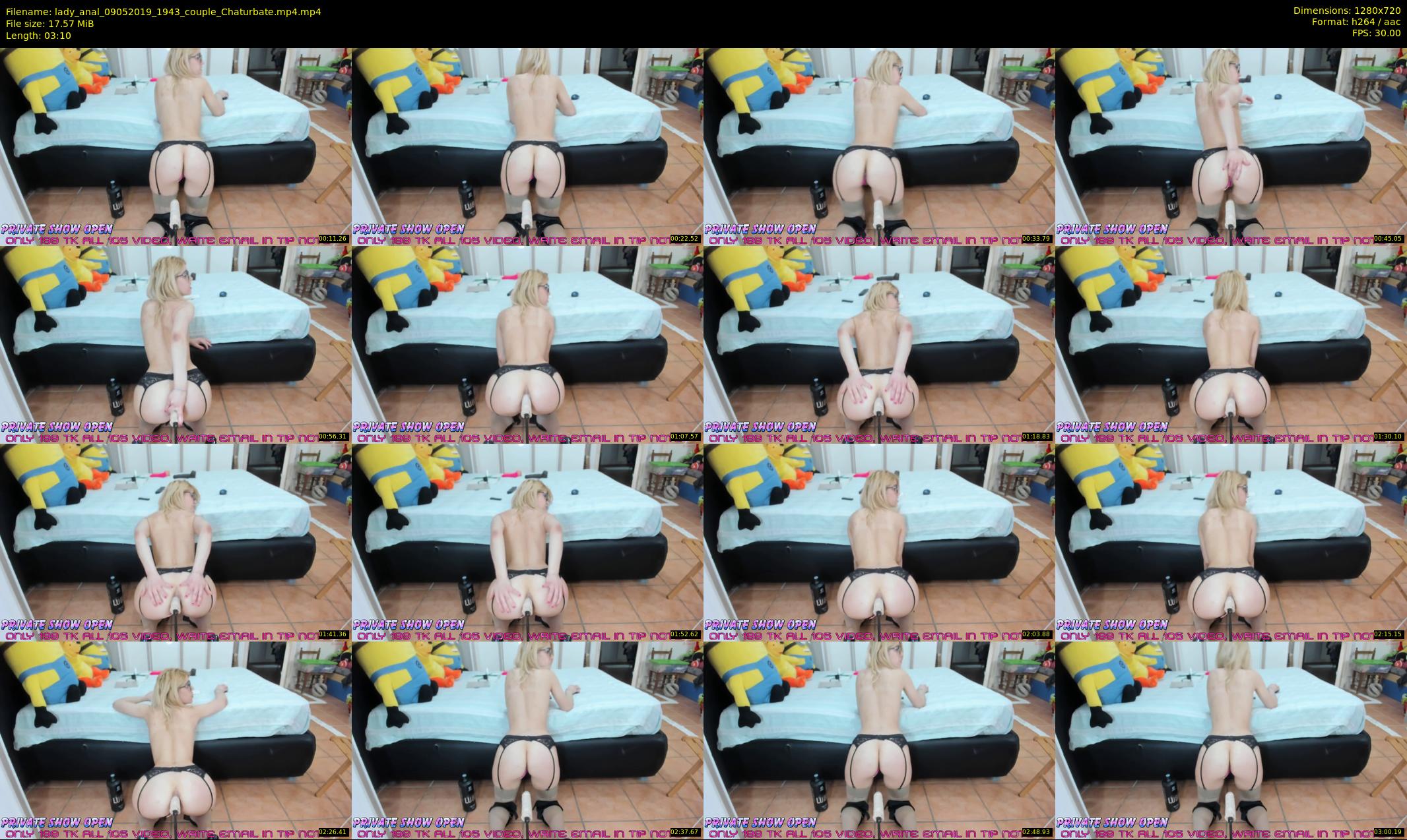 lady_anal — 4 minute Chaturbate female cam show recording, 720p, May 9, 2019