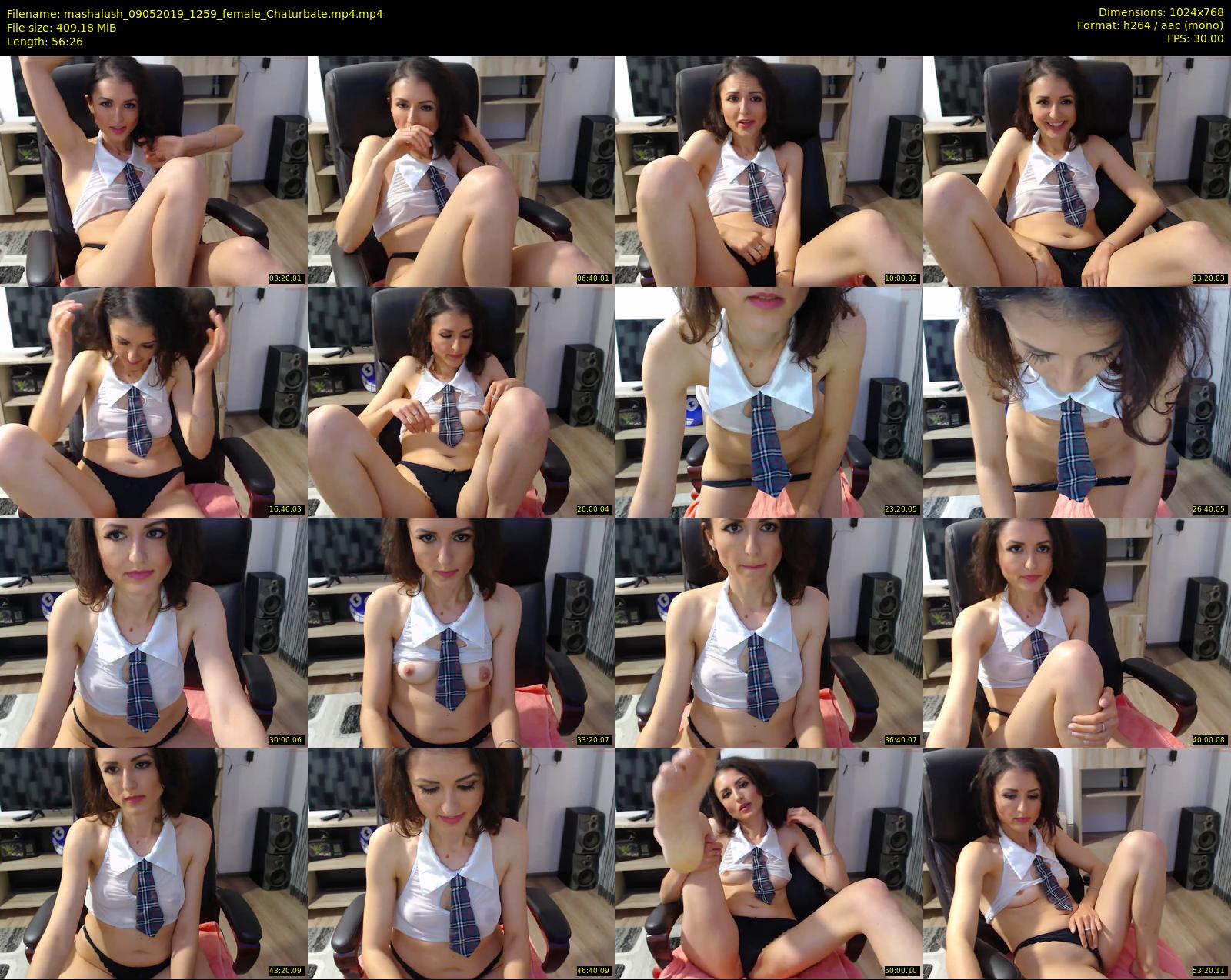 mashalush — 57 minute Chaturbate female cam show recording, 720p, May 9, 2019