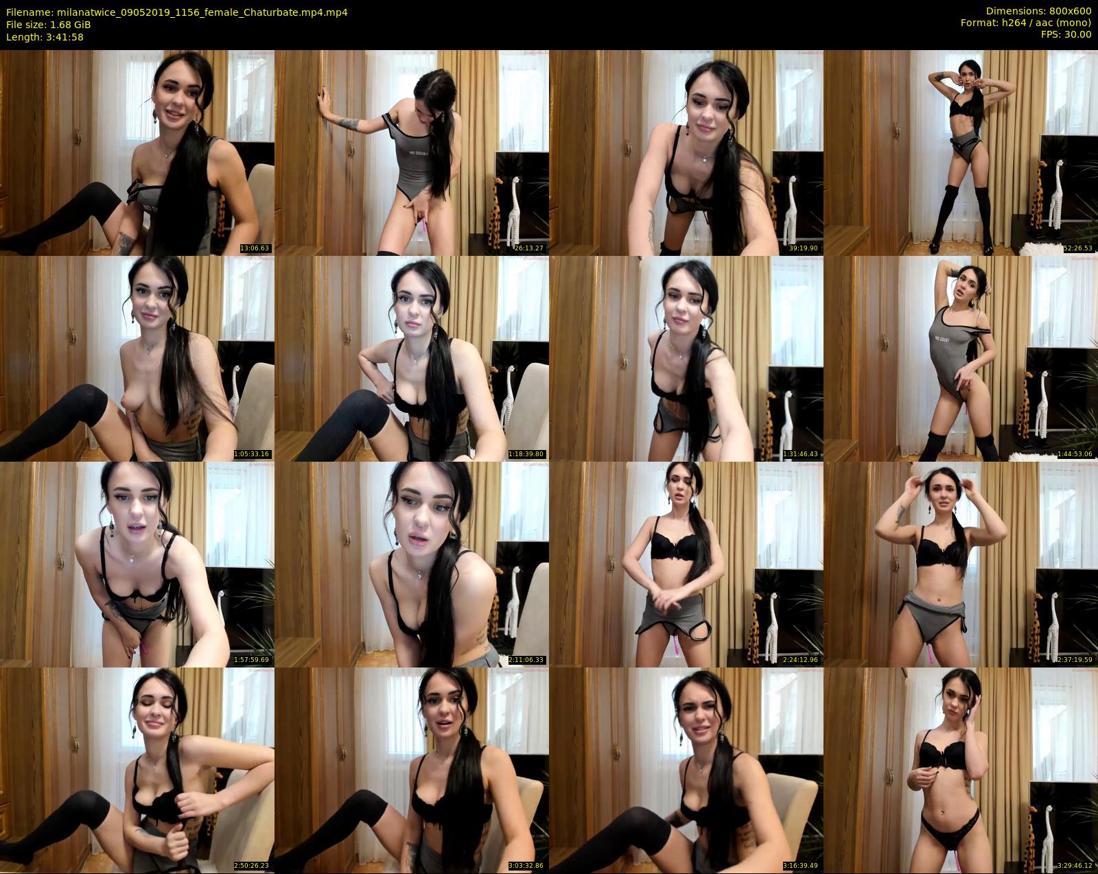 milanatwice — 222 minute Chaturbate female cam show recording, 480p, May 9, 2019