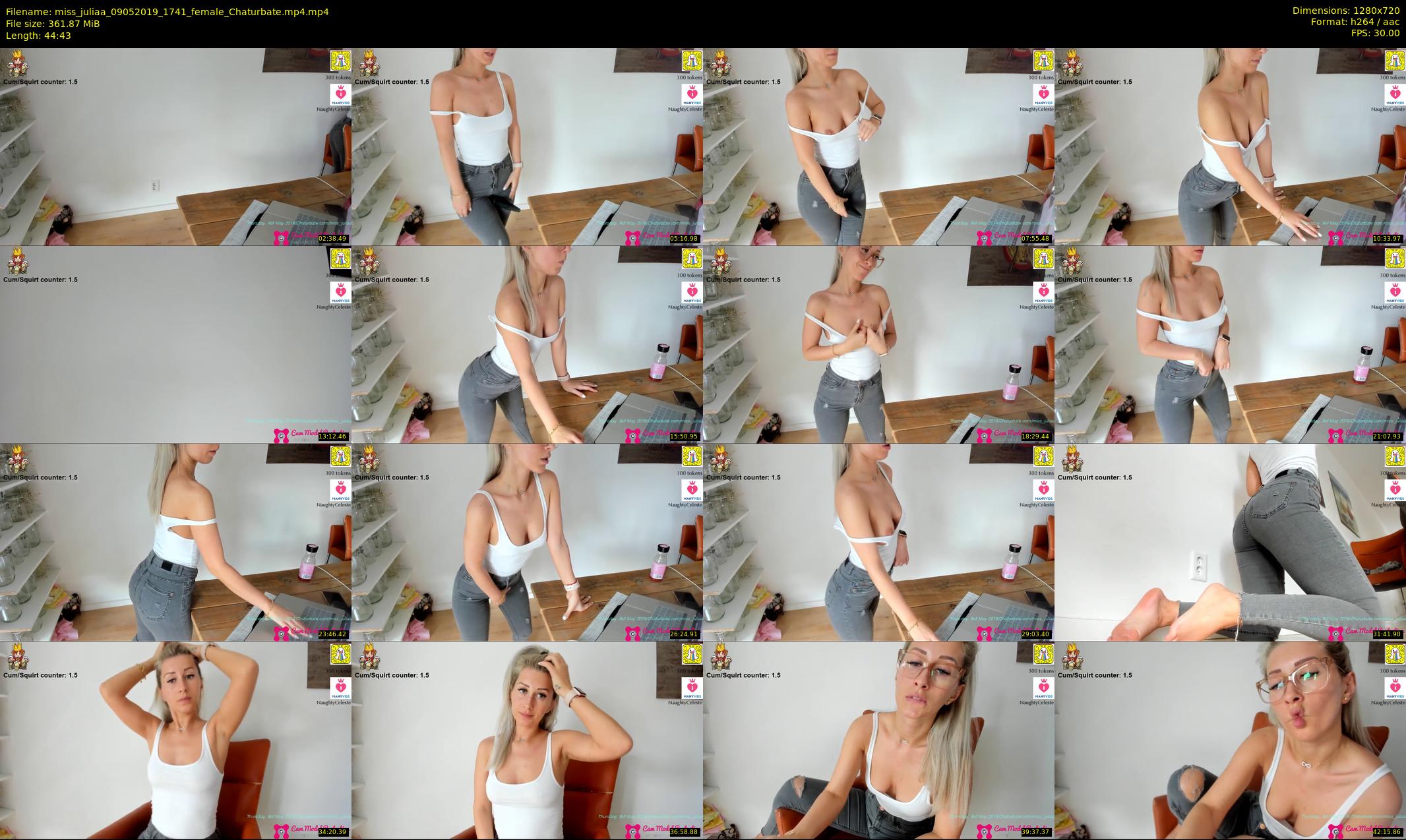 miss_juliaa — 45 minute Chaturbate female cam show recording, 720p, May 9, 2019