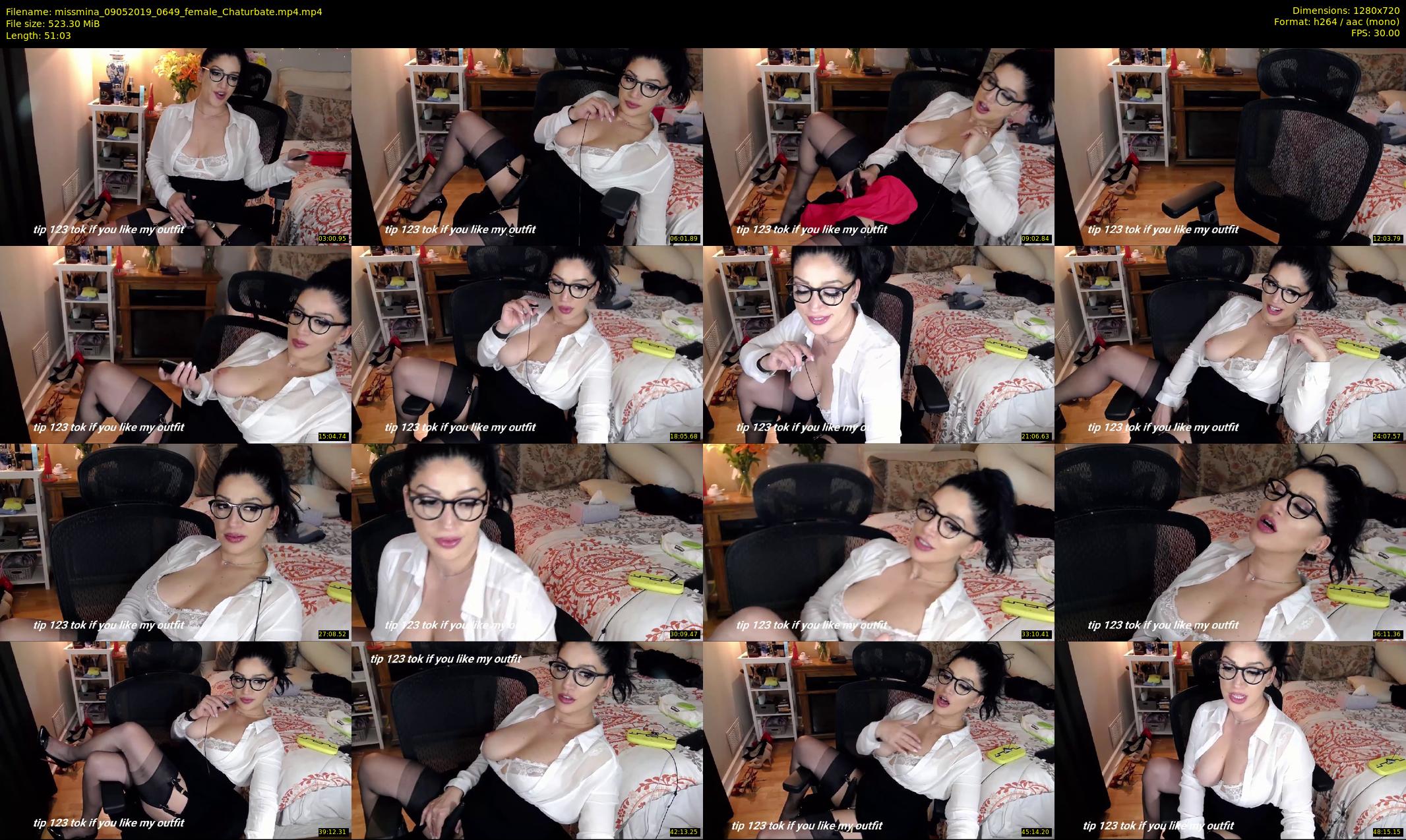 missmina — 52 minute Chaturbate female cam show recording, 720p, May 9, 2019